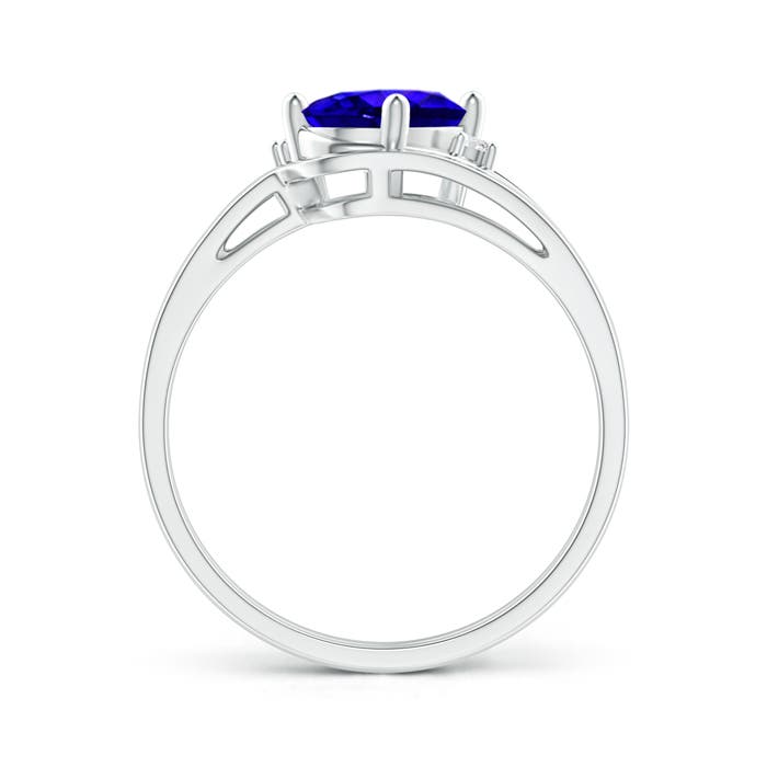 AAAA - Tanzanite / 1.3 CT / 14 KT White Gold