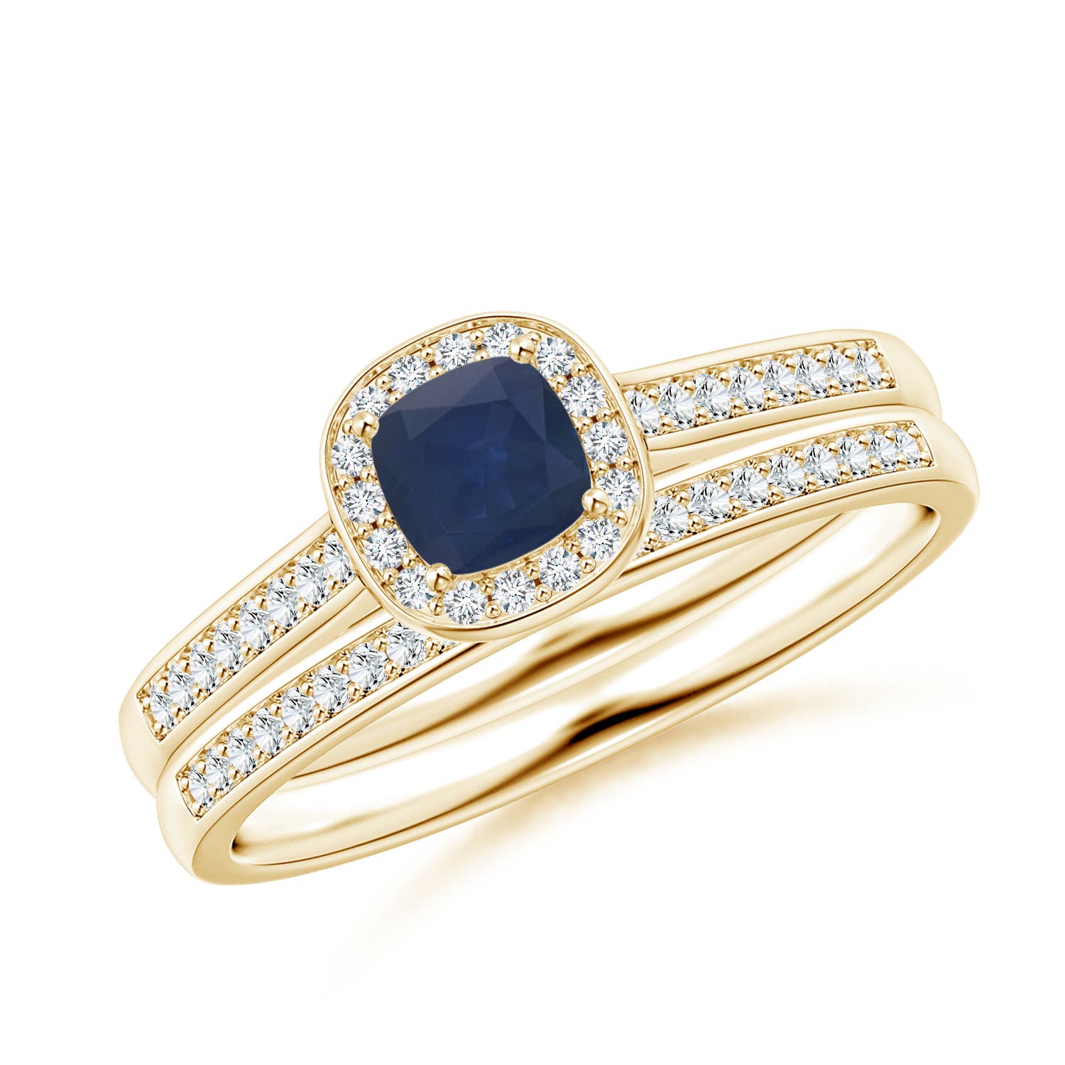 A - Blue Sapphire / 0.58 CT / 14 KT Yellow Gold