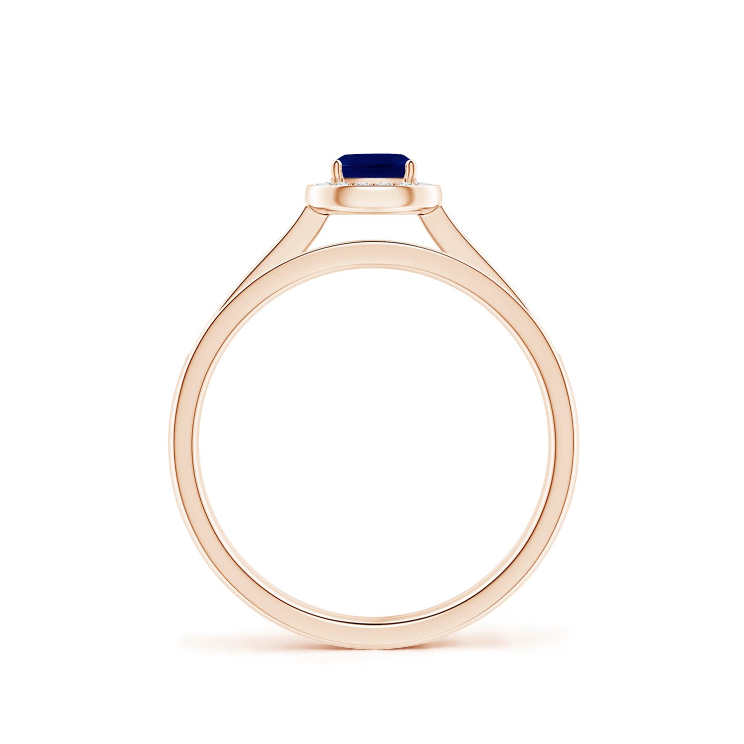 AA - Blue Sapphire / 0.58 CT / 14 KT Rose Gold