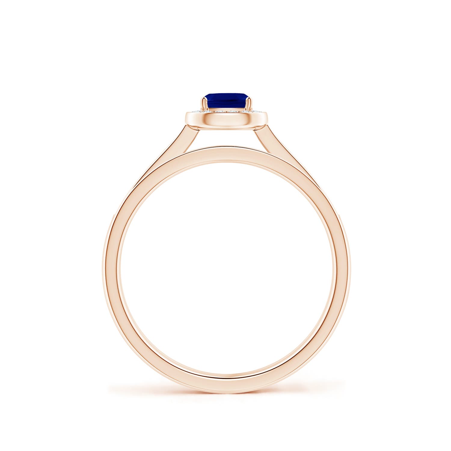 AAA - Blue Sapphire / 0.58 CT / 14 KT Rose Gold