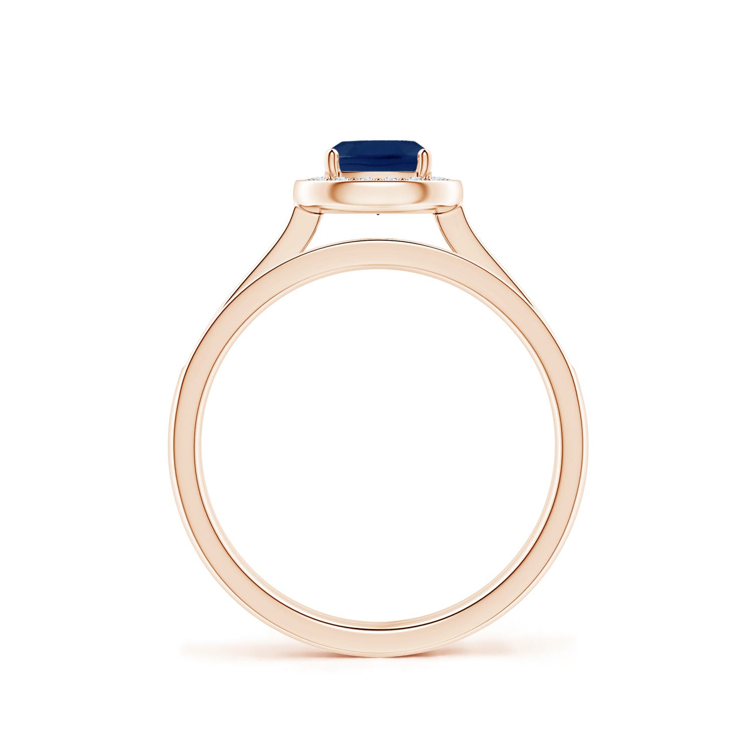 A - Blue Sapphire / 0.93 CT / 14 KT Rose Gold