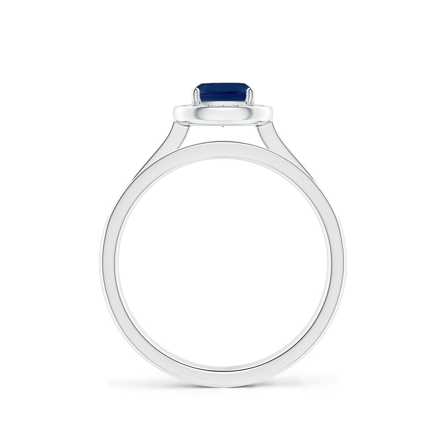 A - Blue Sapphire / 0.93 CT / 14 KT White Gold