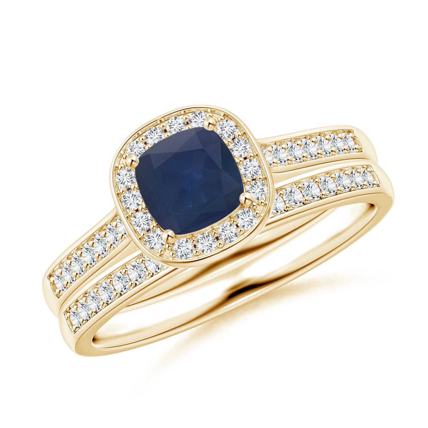 A - Blue Sapphire / 0.93 CT / 14 KT Yellow Gold