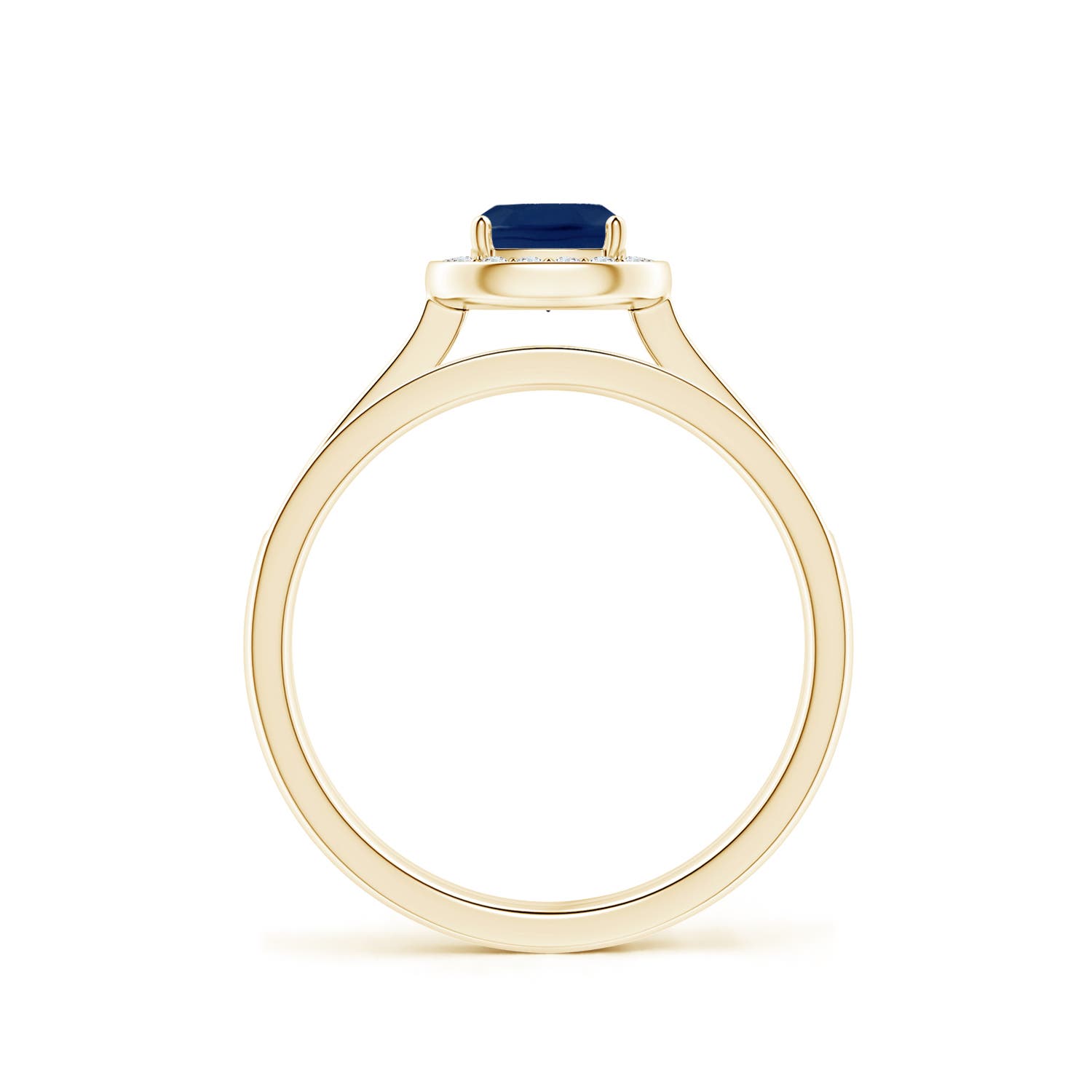 A - Blue Sapphire / 0.93 CT / 14 KT Yellow Gold