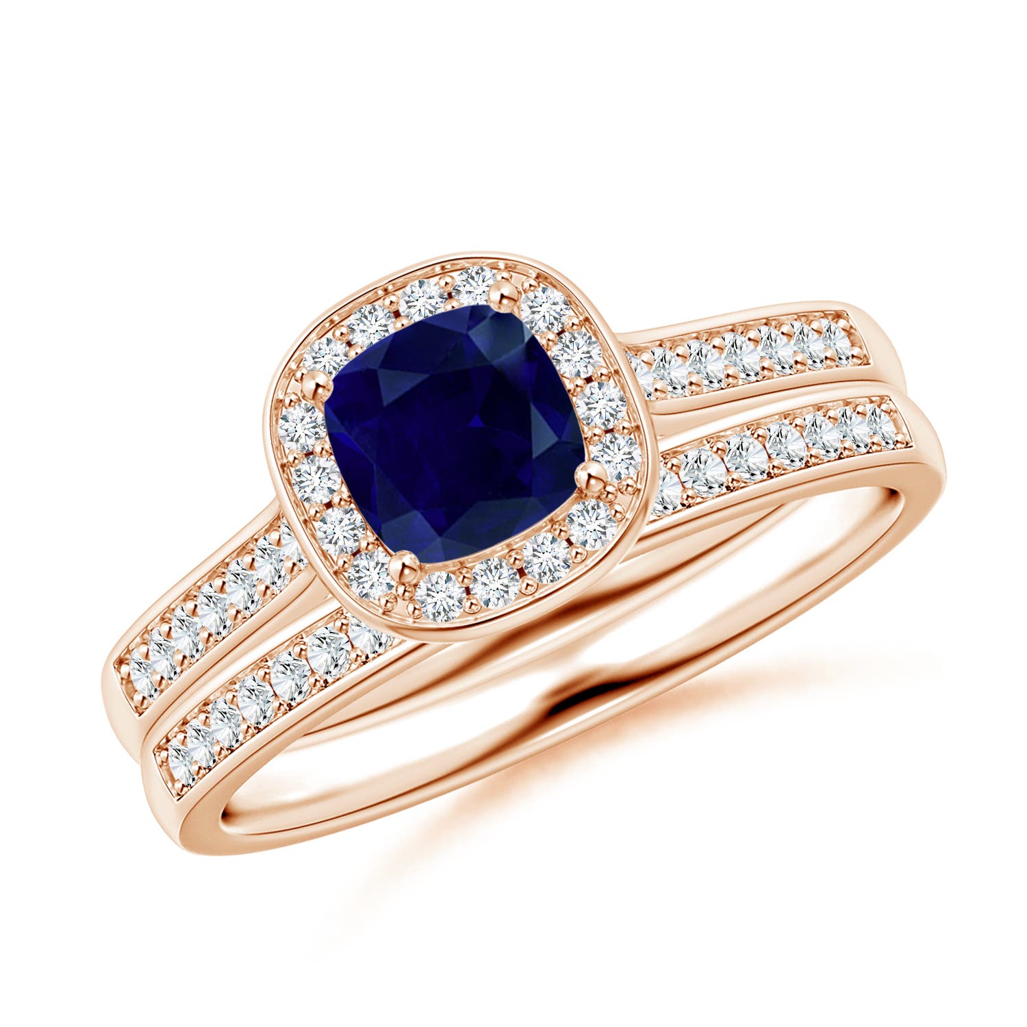 AA - Blue Sapphire / 0.93 CT / 14 KT Rose Gold