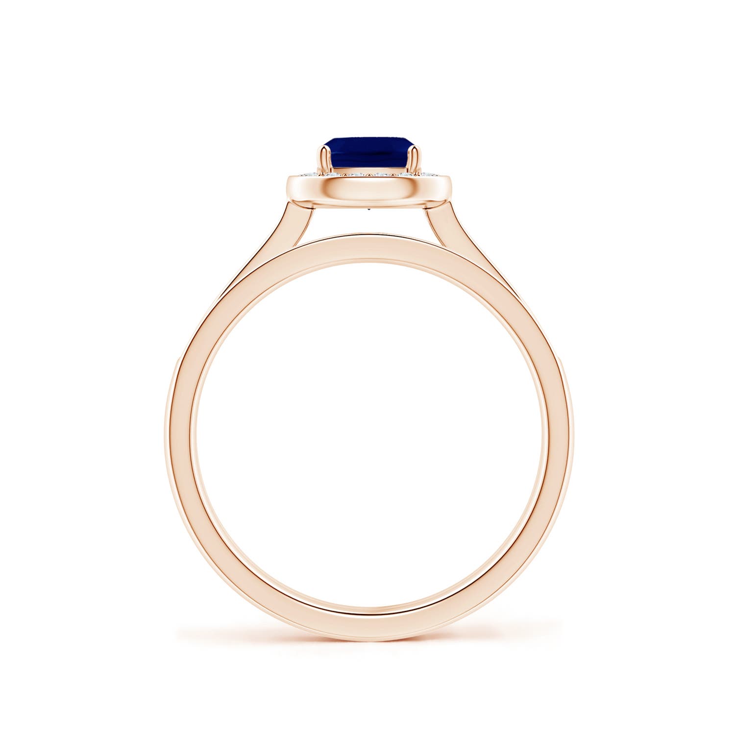 AA - Blue Sapphire / 0.93 CT / 14 KT Rose Gold