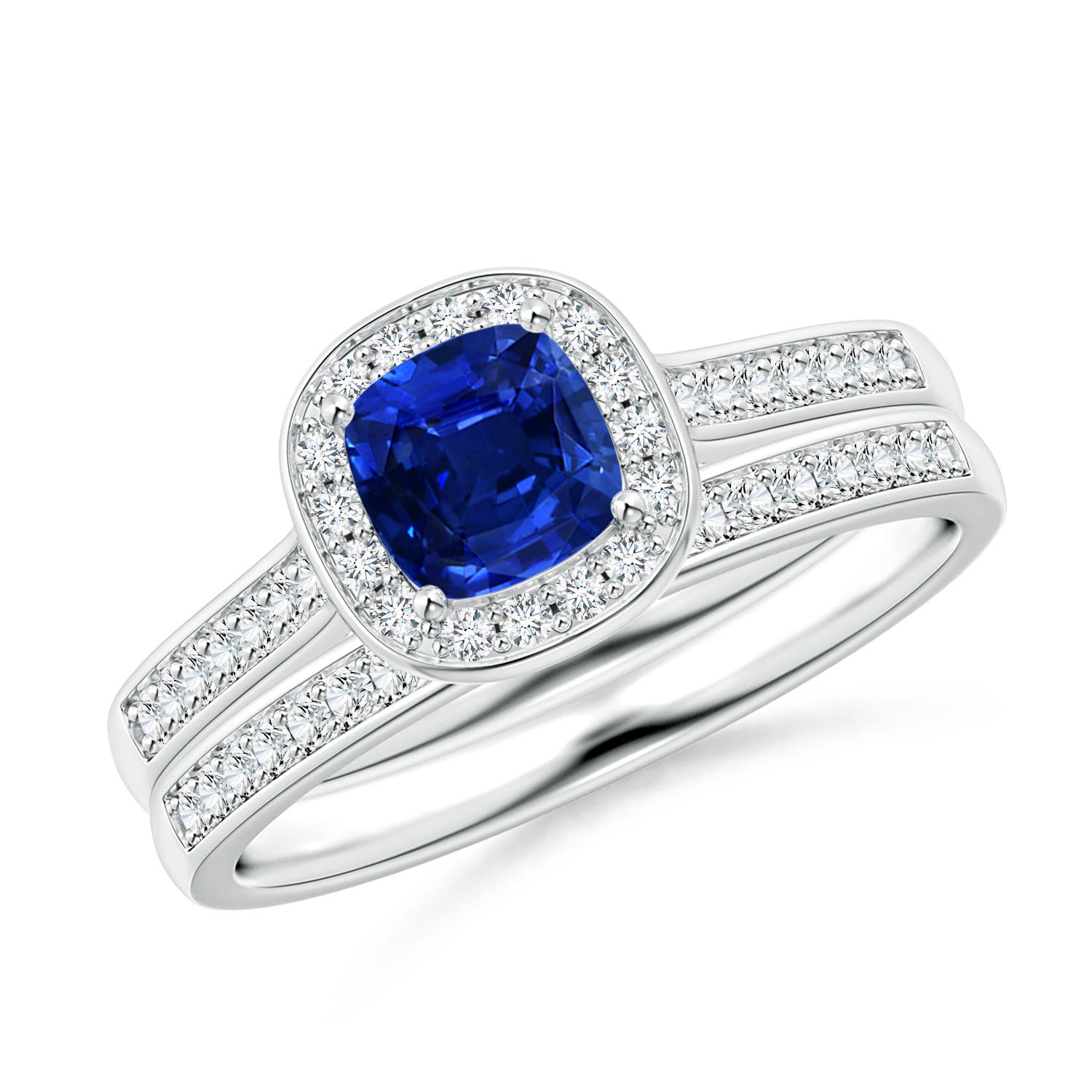 AAAA - Blue Sapphire / 0.93 CT / 14 KT White Gold