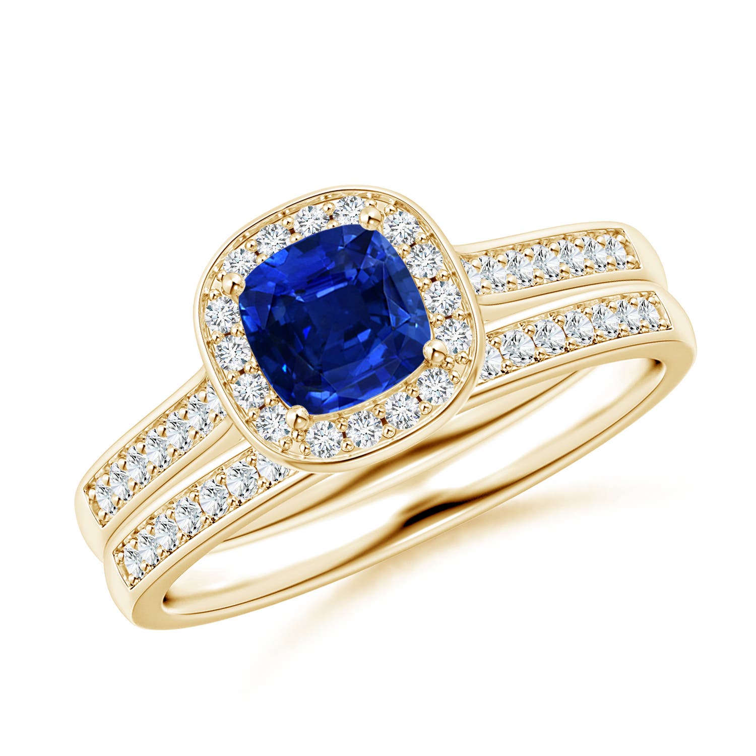 AAAA - Blue Sapphire / 0.93 CT / 14 KT Yellow Gold