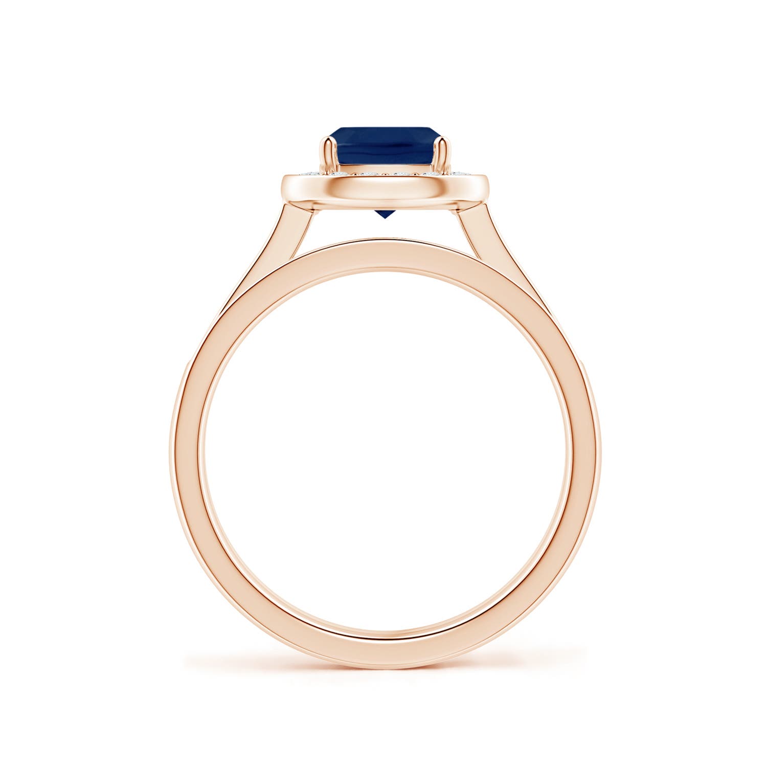 A - Blue Sapphire / 1.45 CT / 14 KT Rose Gold