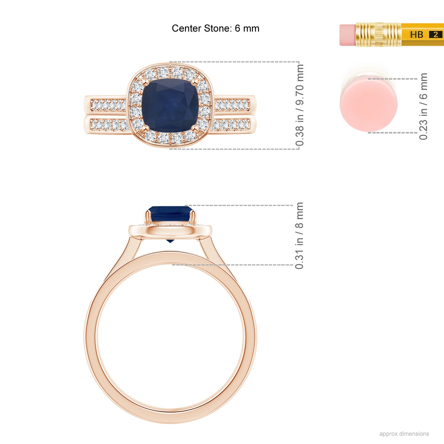 A - Blue Sapphire / 1.45 CT / 14 KT Rose Gold