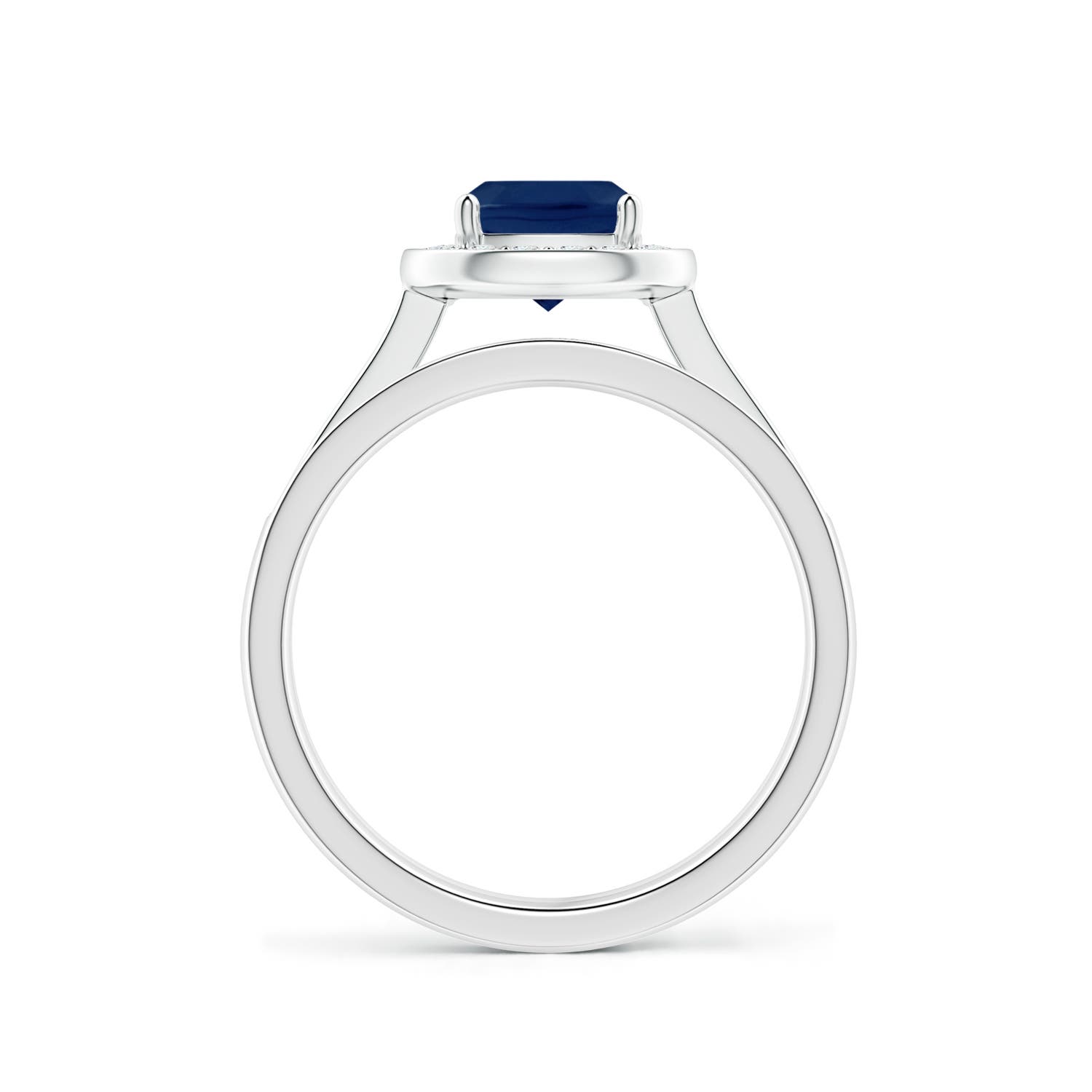 A - Blue Sapphire / 1.45 CT / 14 KT White Gold