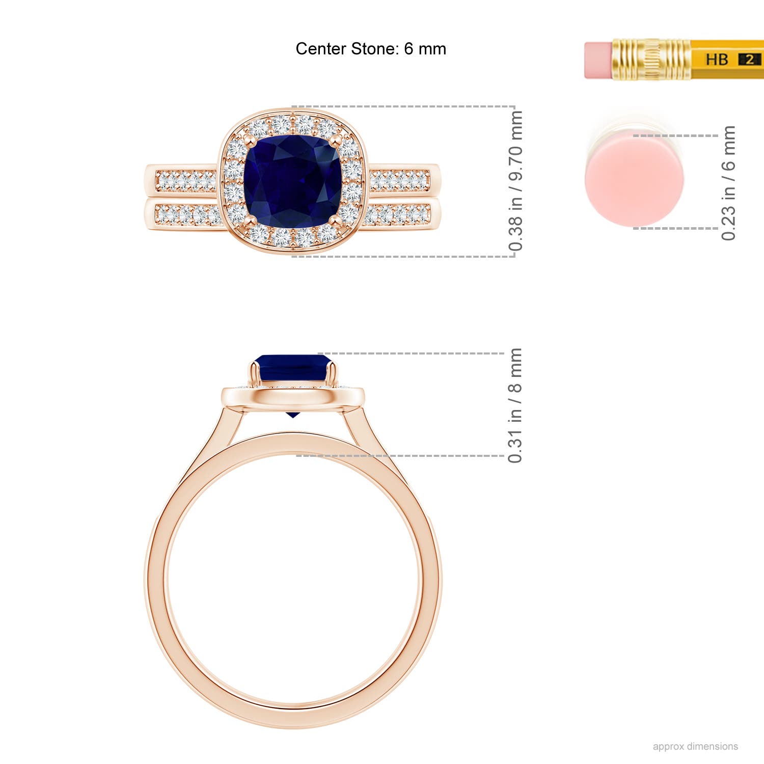 AA - Blue Sapphire / 1.45 CT / 14 KT Rose Gold