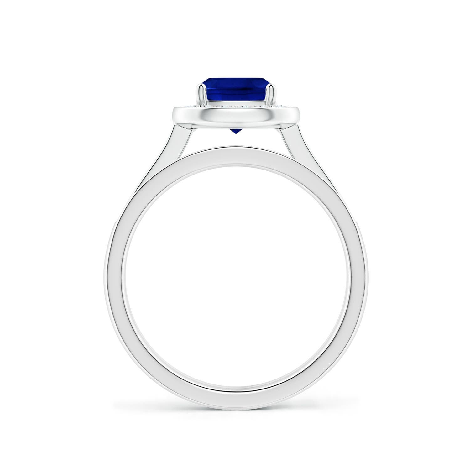 AAAA - Blue Sapphire / 1.45 CT / 14 KT White Gold