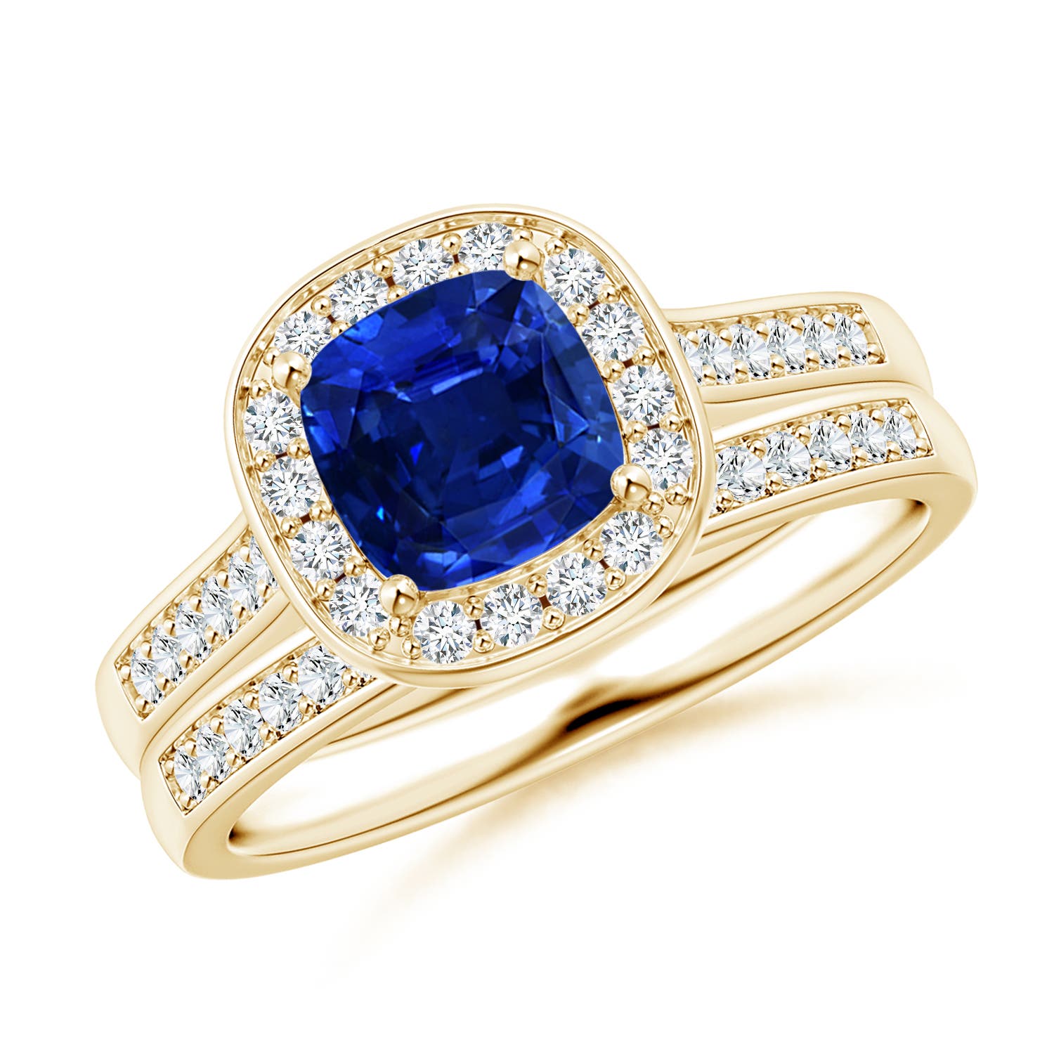 AAAA - Blue Sapphire / 1.45 CT / 14 KT Yellow Gold