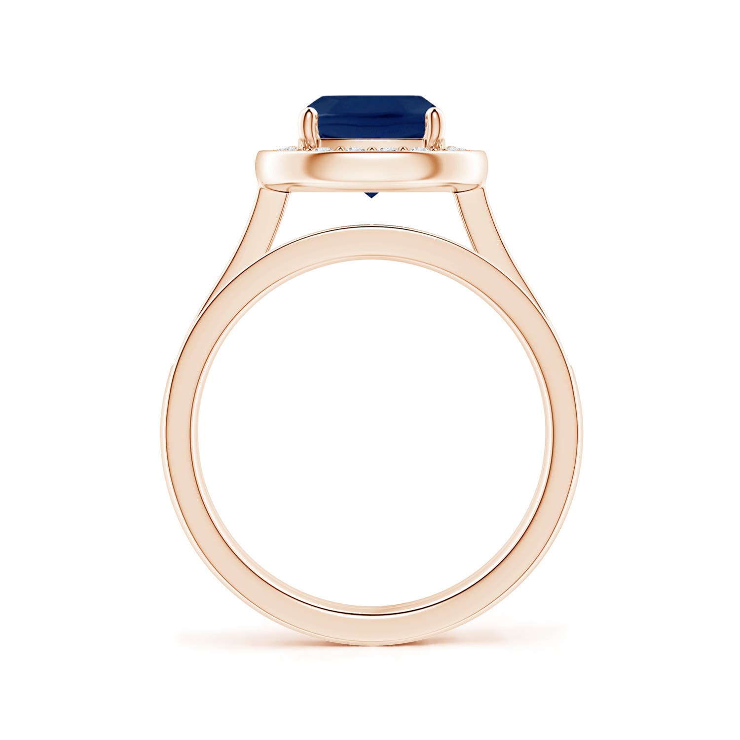 A - Blue Sapphire / 2.22 CT / 14 KT Rose Gold