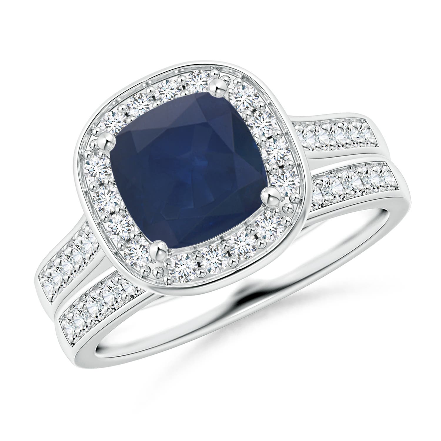 A - Blue Sapphire / 2.22 CT / 14 KT White Gold