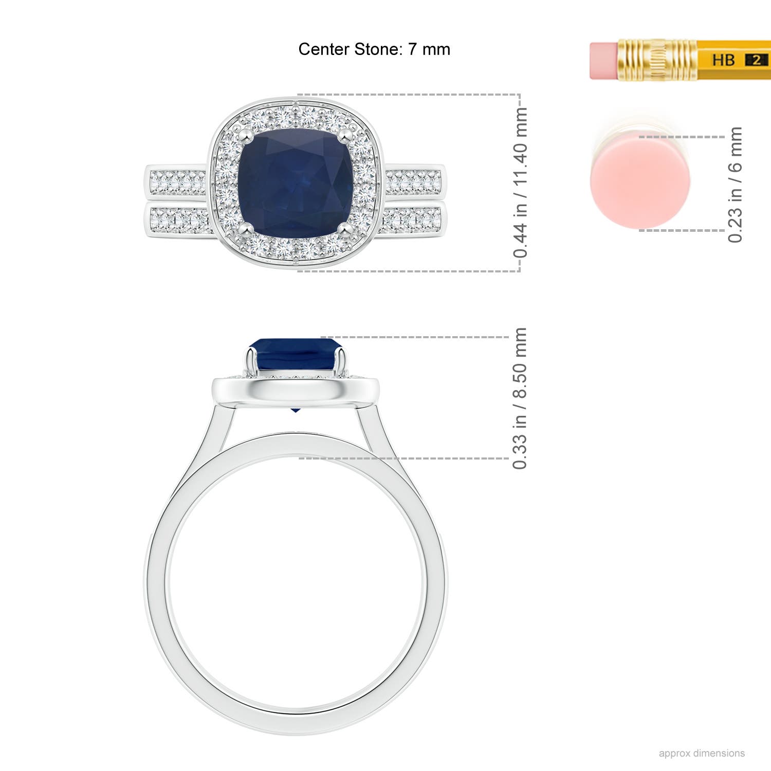 A - Blue Sapphire / 2.22 CT / 14 KT White Gold