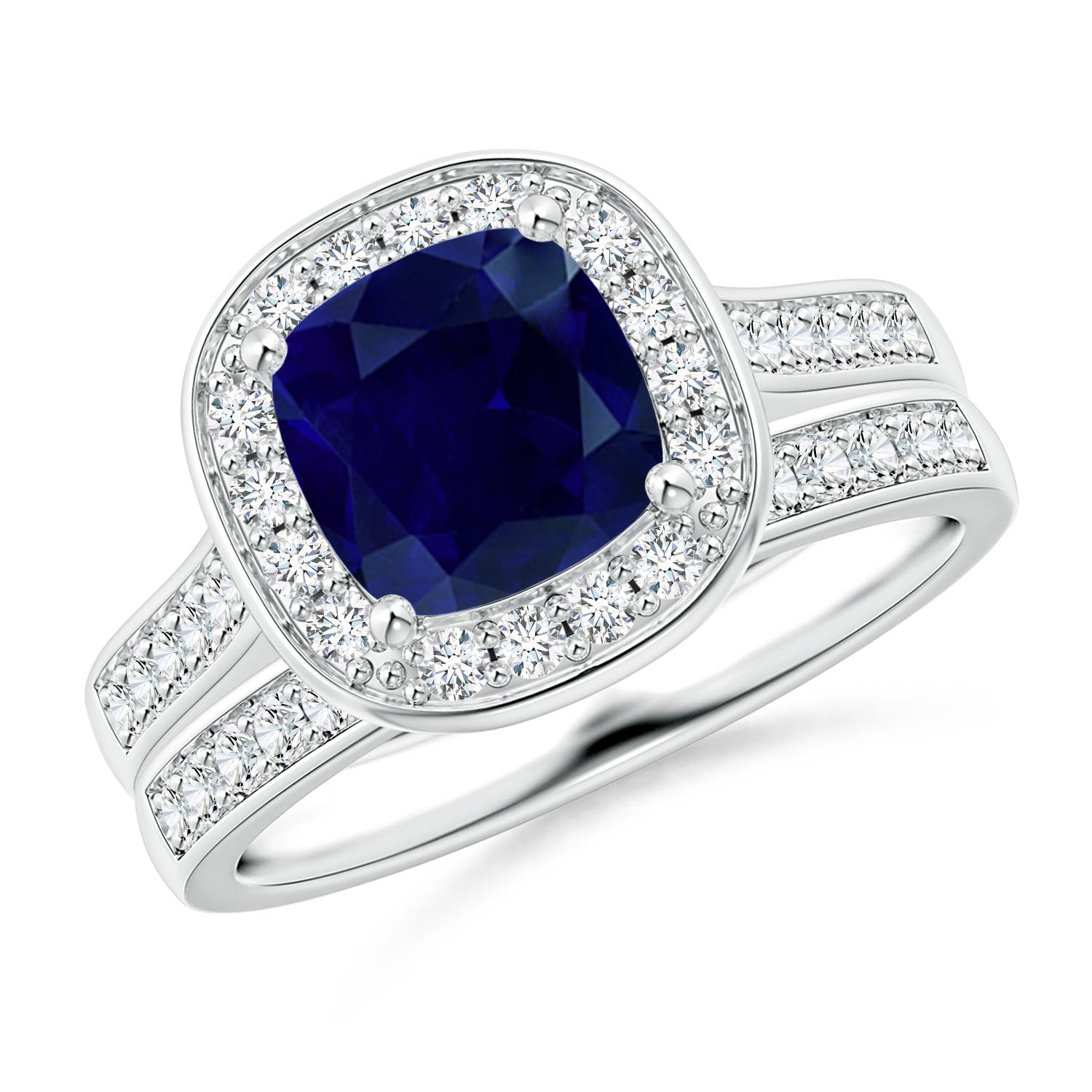 AA - Blue Sapphire / 2.22 CT / 14 KT White Gold