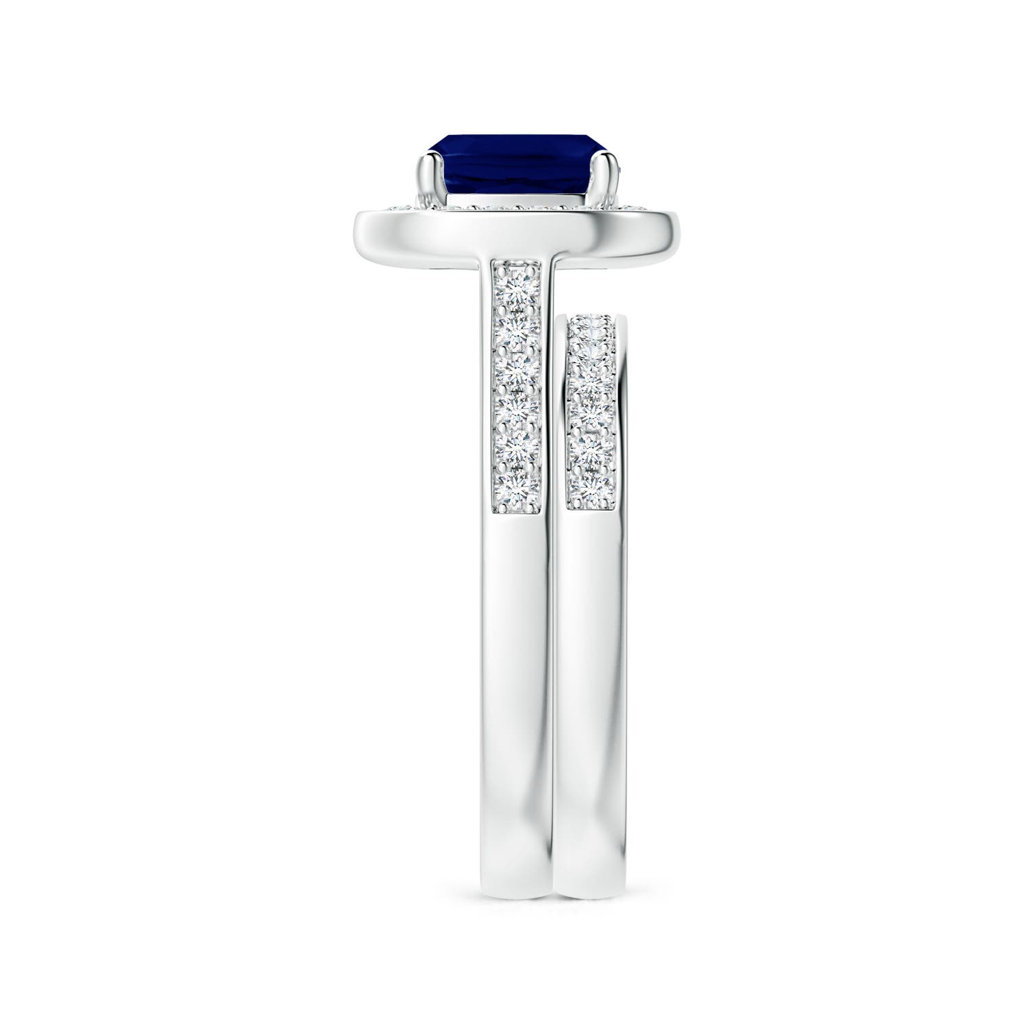 AA - Blue Sapphire / 2.22 CT / 14 KT White Gold