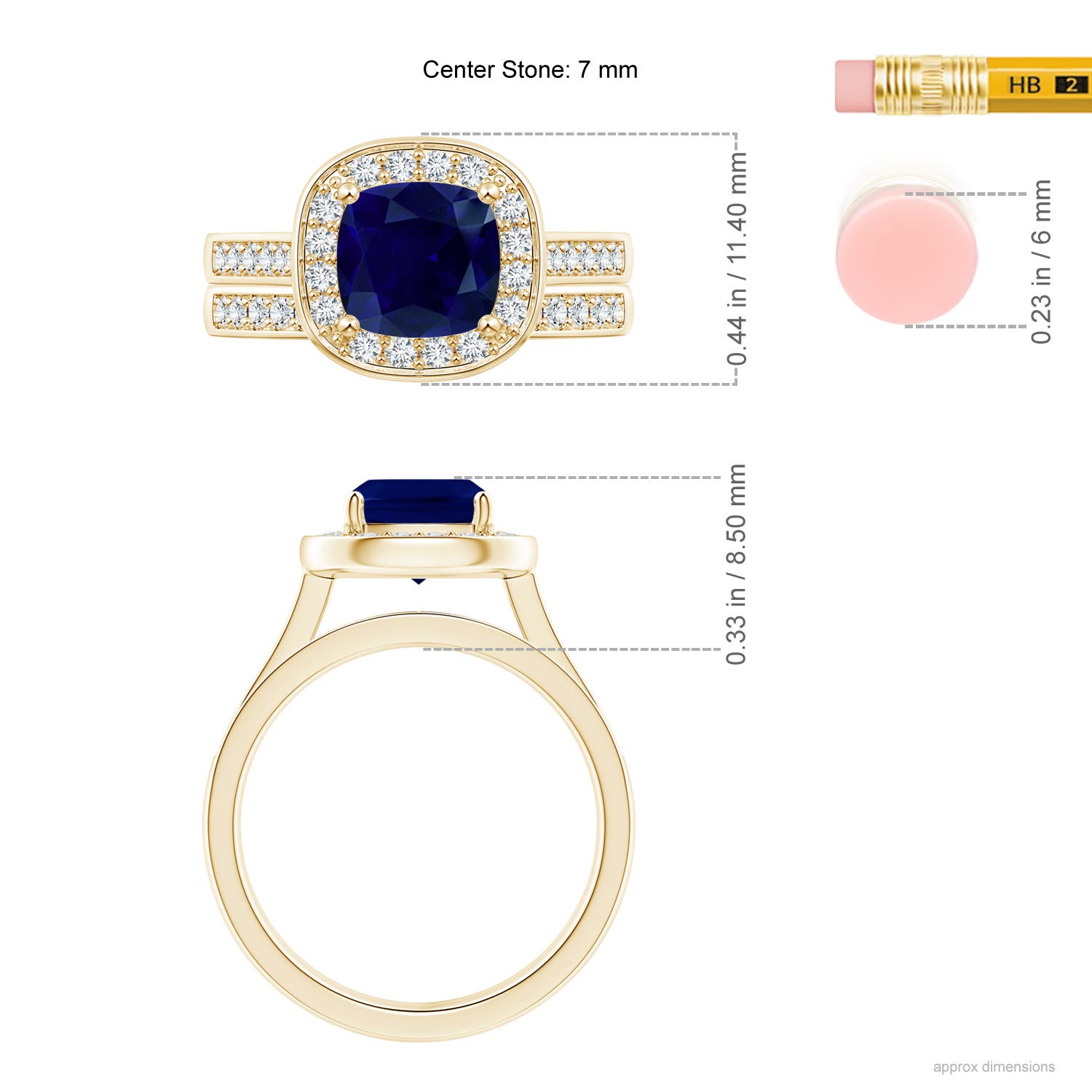 AA - Blue Sapphire / 2.22 CT / 14 KT Yellow Gold