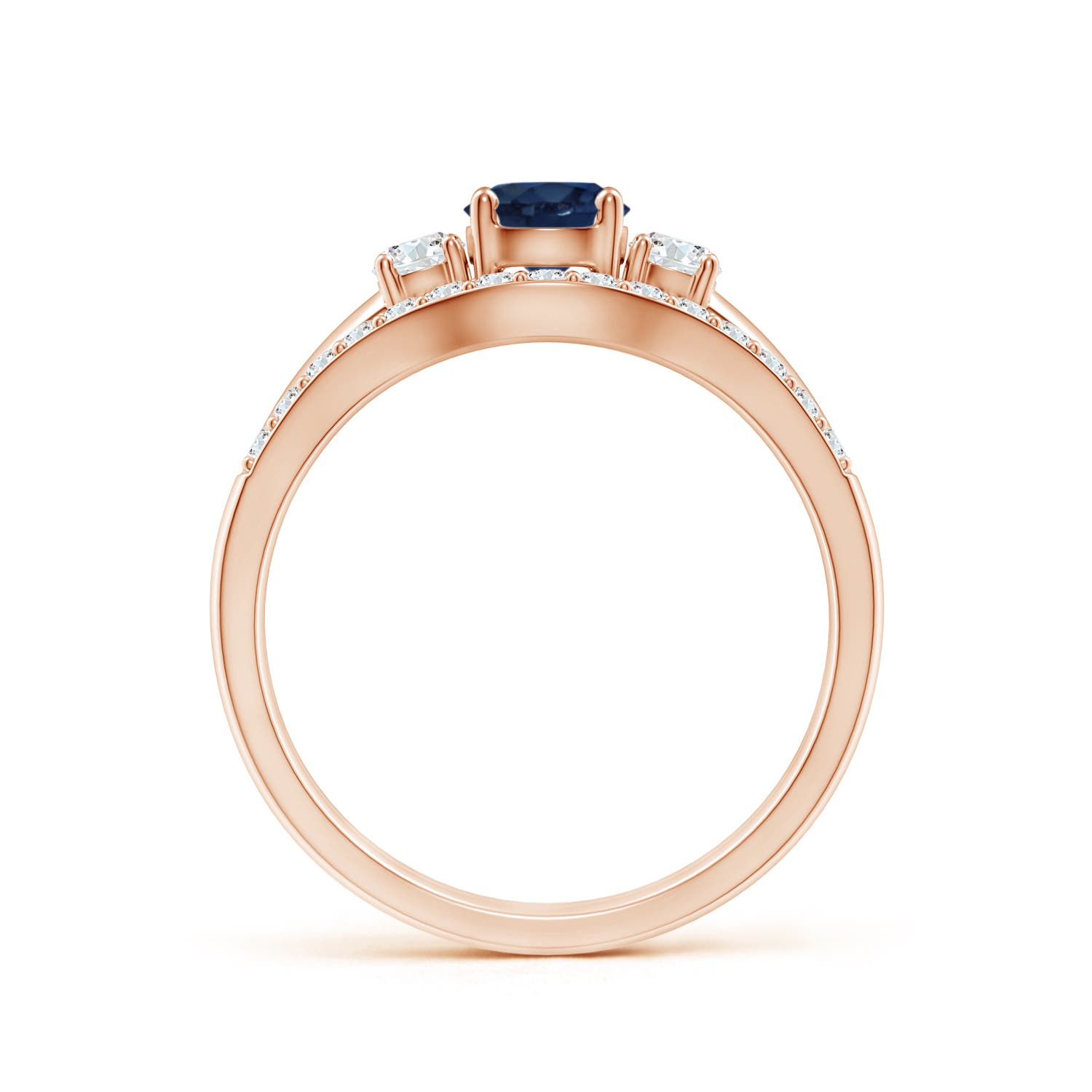 AA - Blue Sapphire / 0.99 CT / 14 KT Rose Gold