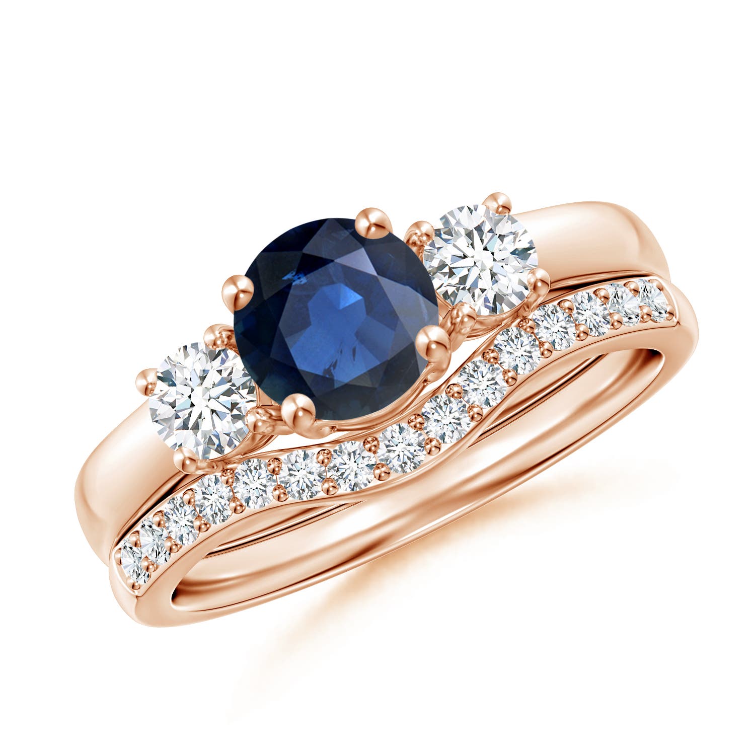 AA - Blue Sapphire / 1.53 CT / 14 KT Rose Gold