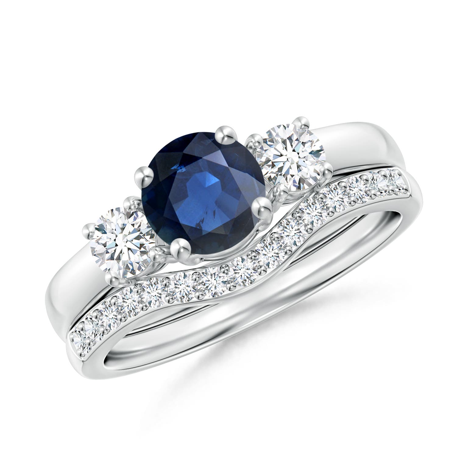 AA - Blue Sapphire / 1.53 CT / 14 KT White Gold