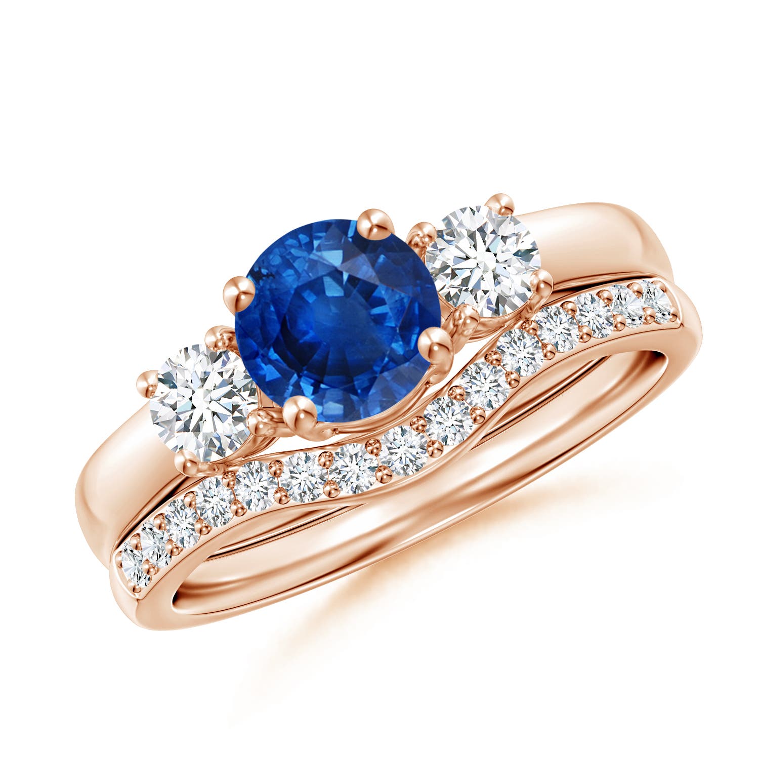 AAA - Blue Sapphire / 1.53 CT / 14 KT Rose Gold