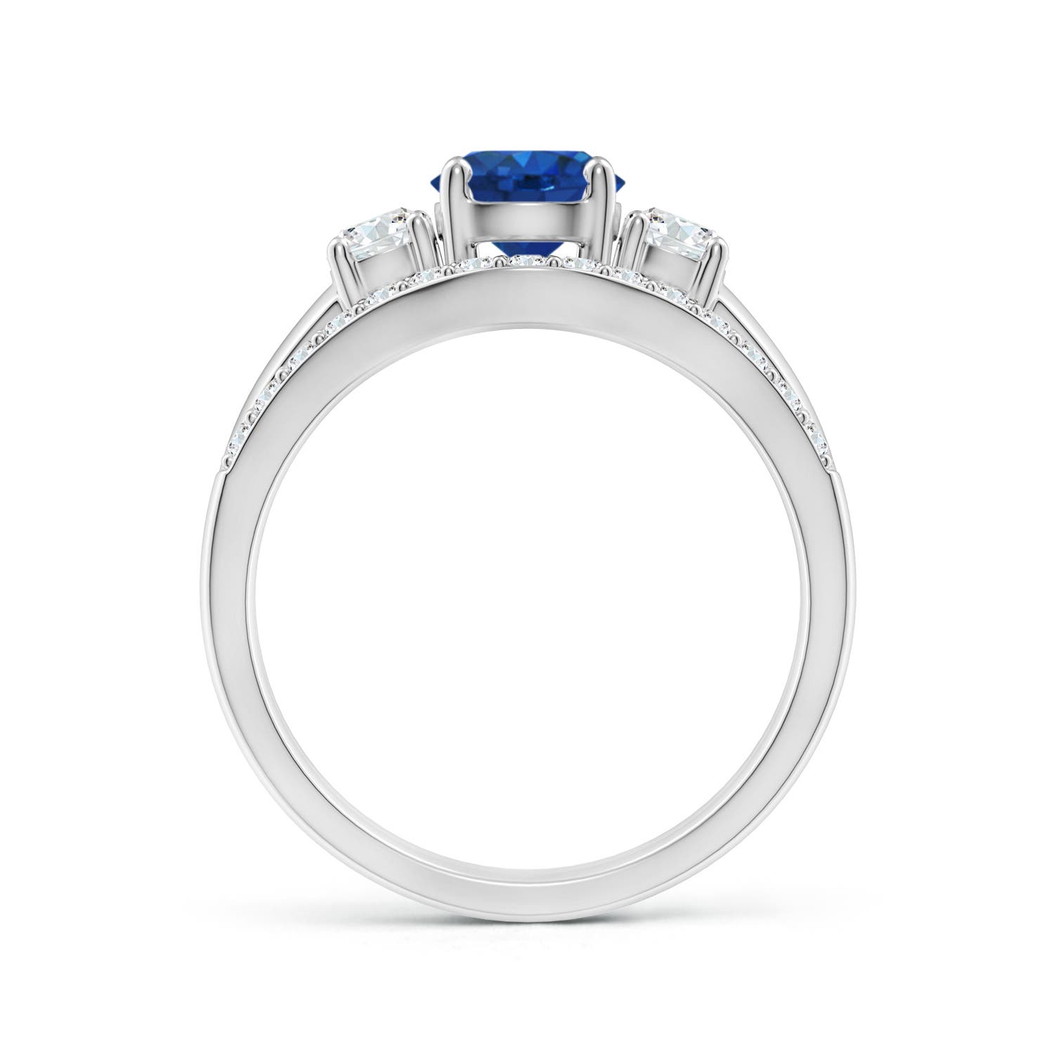 AAA - Blue Sapphire / 1.53 CT / 14 KT White Gold