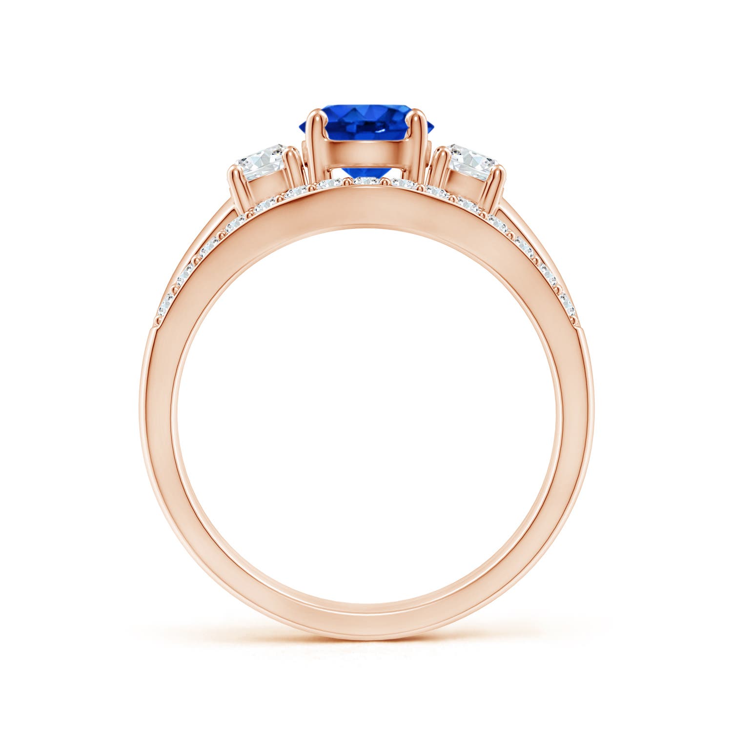 AAAA - Blue Sapphire / 1.53 CT / 14 KT Rose Gold