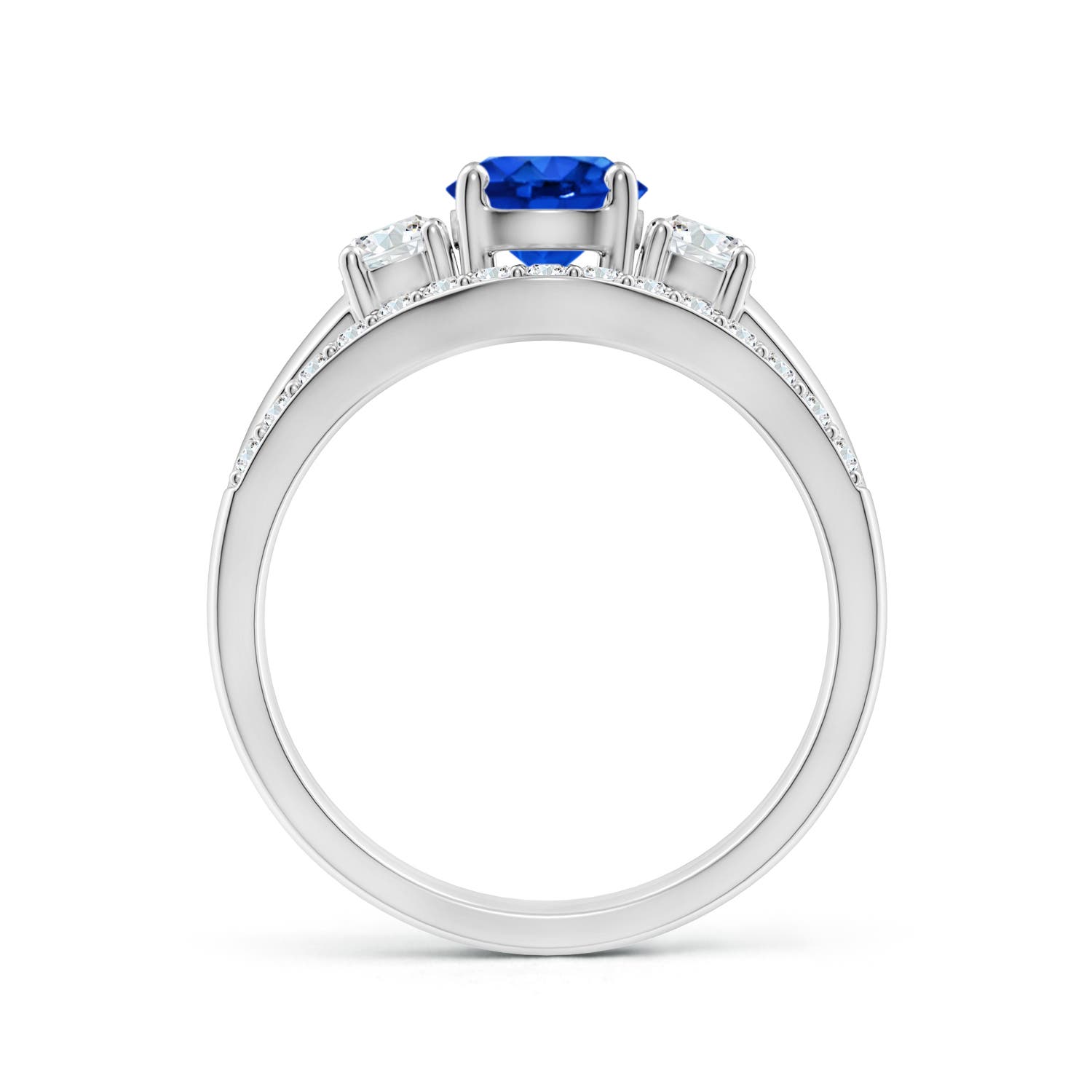 AAAA - Blue Sapphire / 1.53 CT / 14 KT White Gold