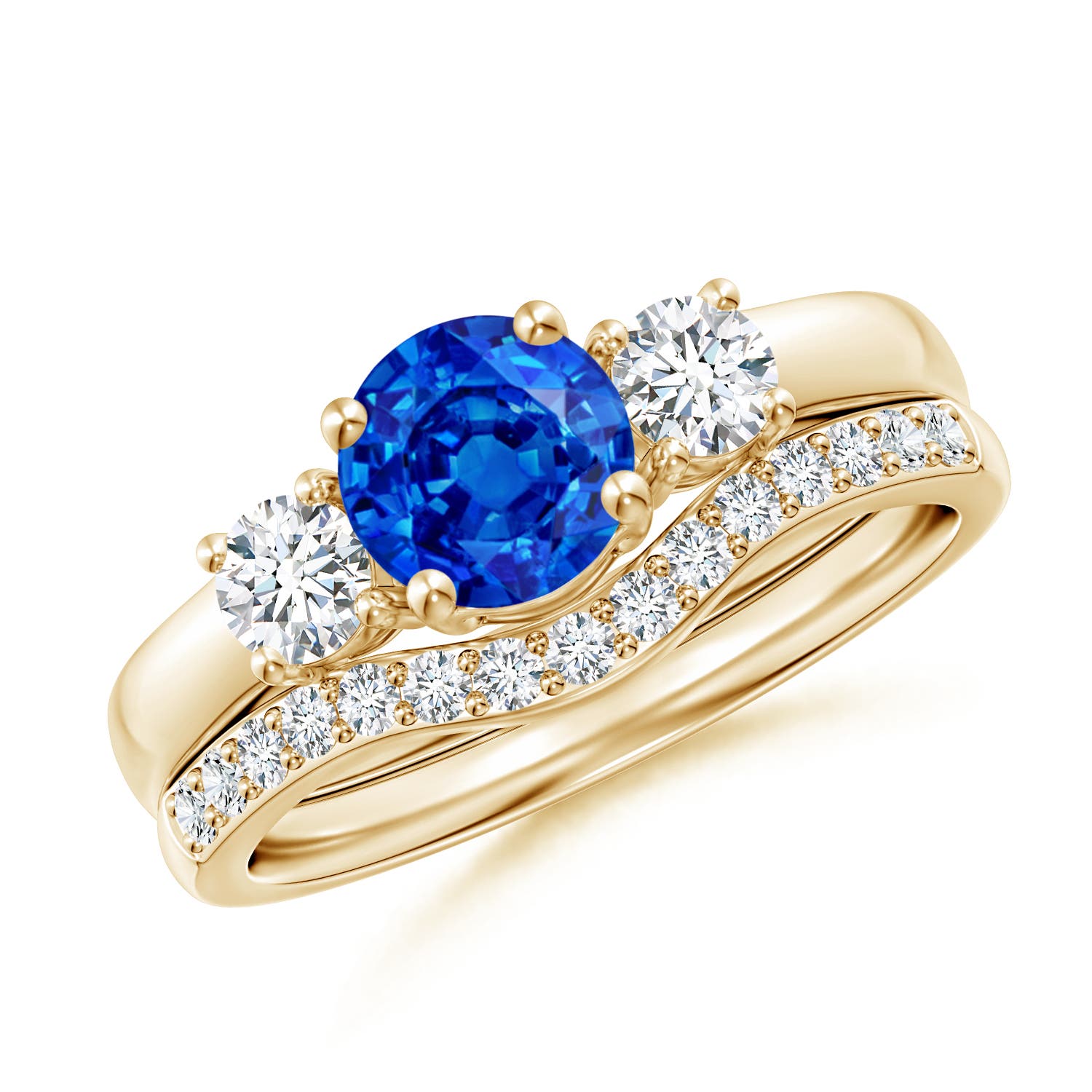 AAAA - Blue Sapphire / 1.53 CT / 14 KT Yellow Gold