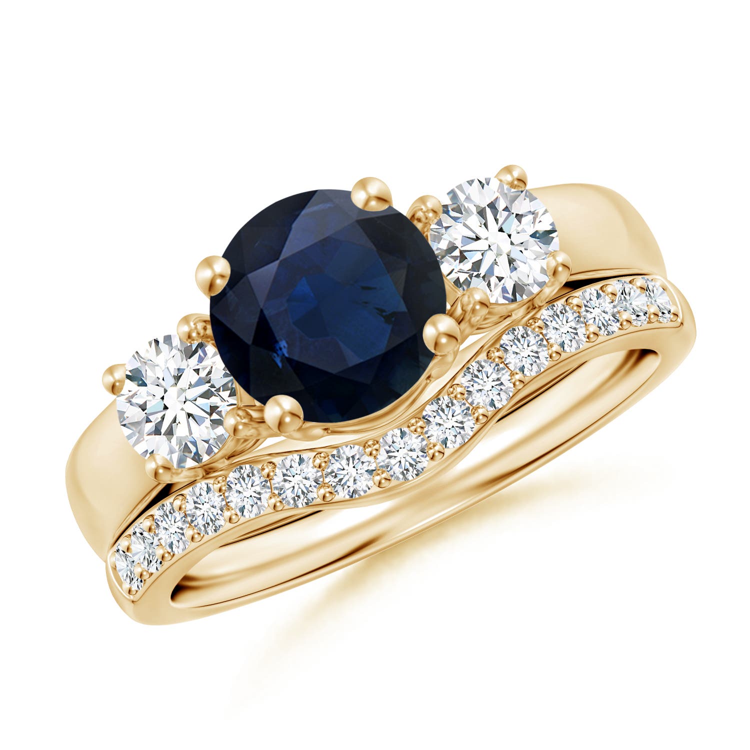 A - Blue Sapphire / 2.33 CT / 14 KT Yellow Gold