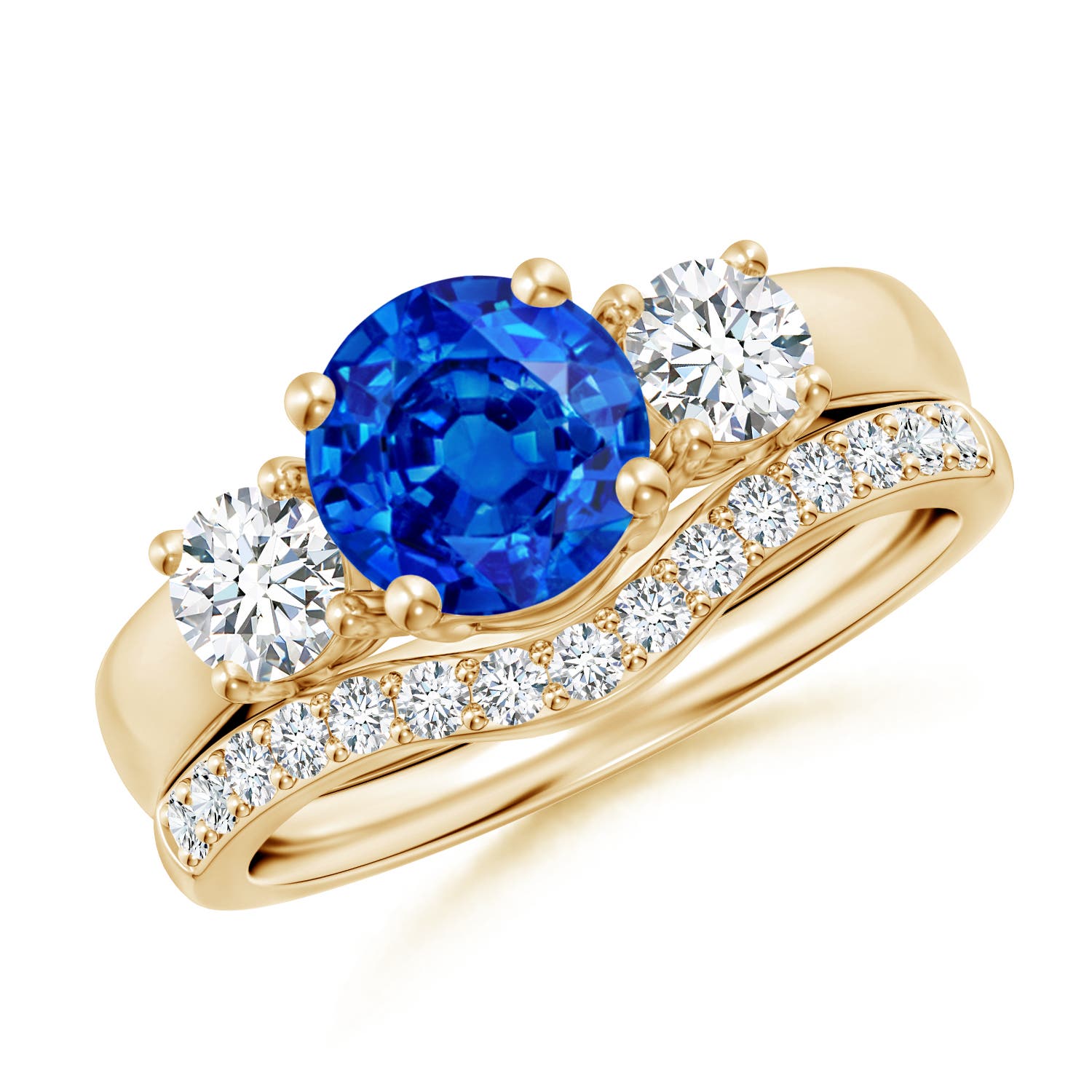 AAAA - Blue Sapphire / 2.33 CT / 14 KT Yellow Gold