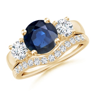 Round AA Blue Sapphire