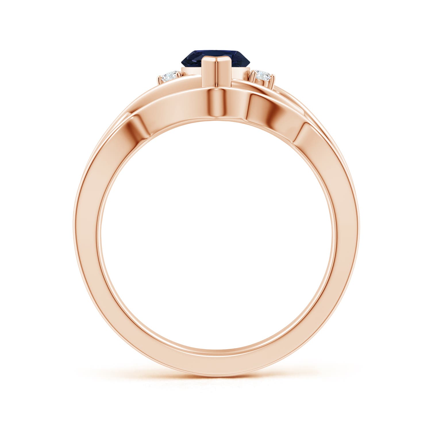 A - Blue Sapphire / 1.18 CT / 14 KT Rose Gold