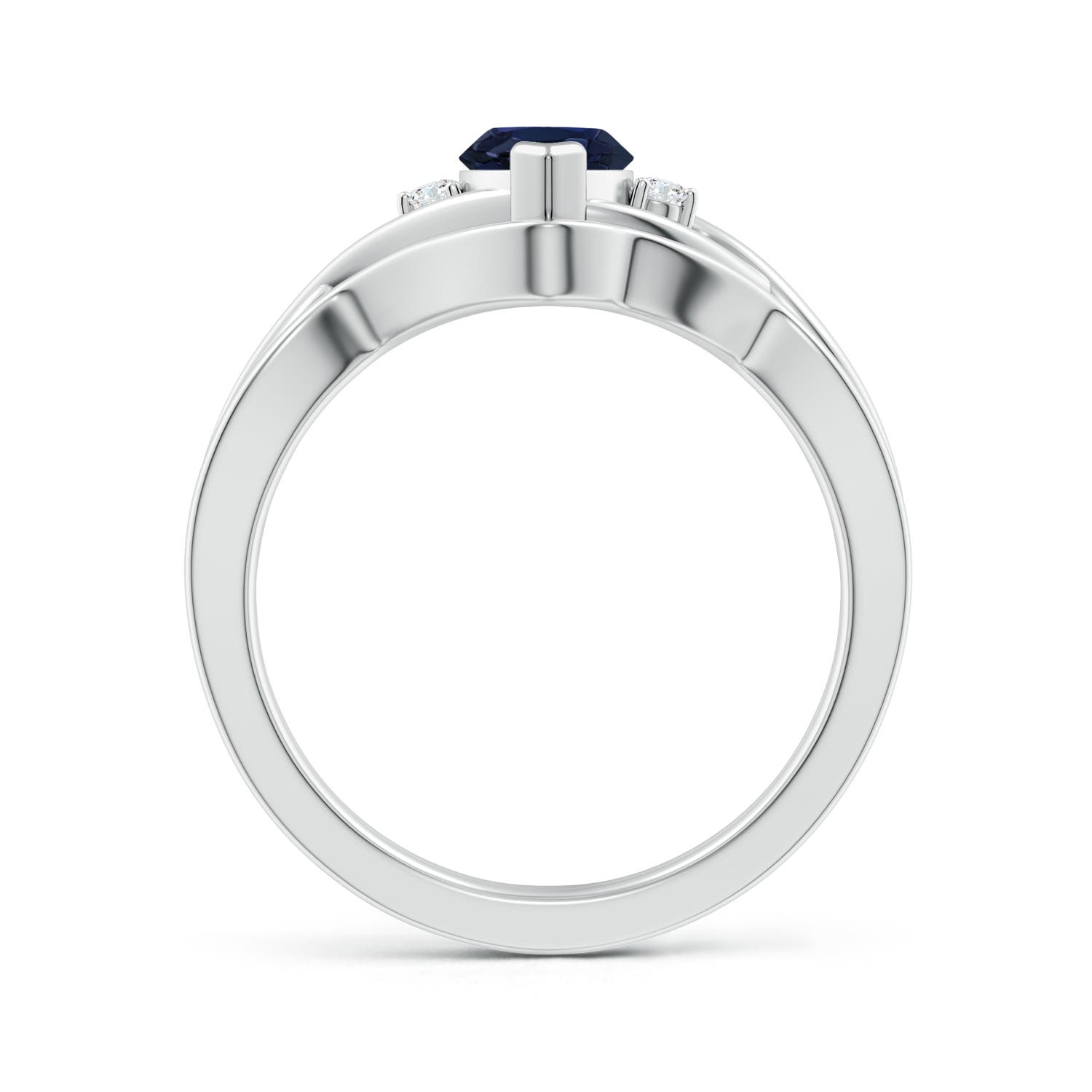 A - Blue Sapphire / 1.18 CT / 14 KT White Gold