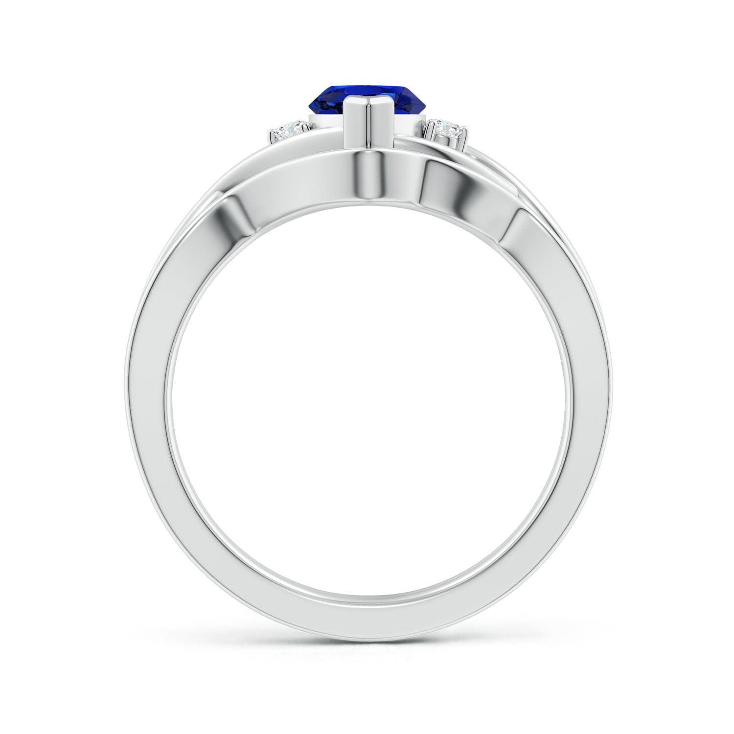 AAA - Blue Sapphire / 1.18 CT / 14 KT White Gold