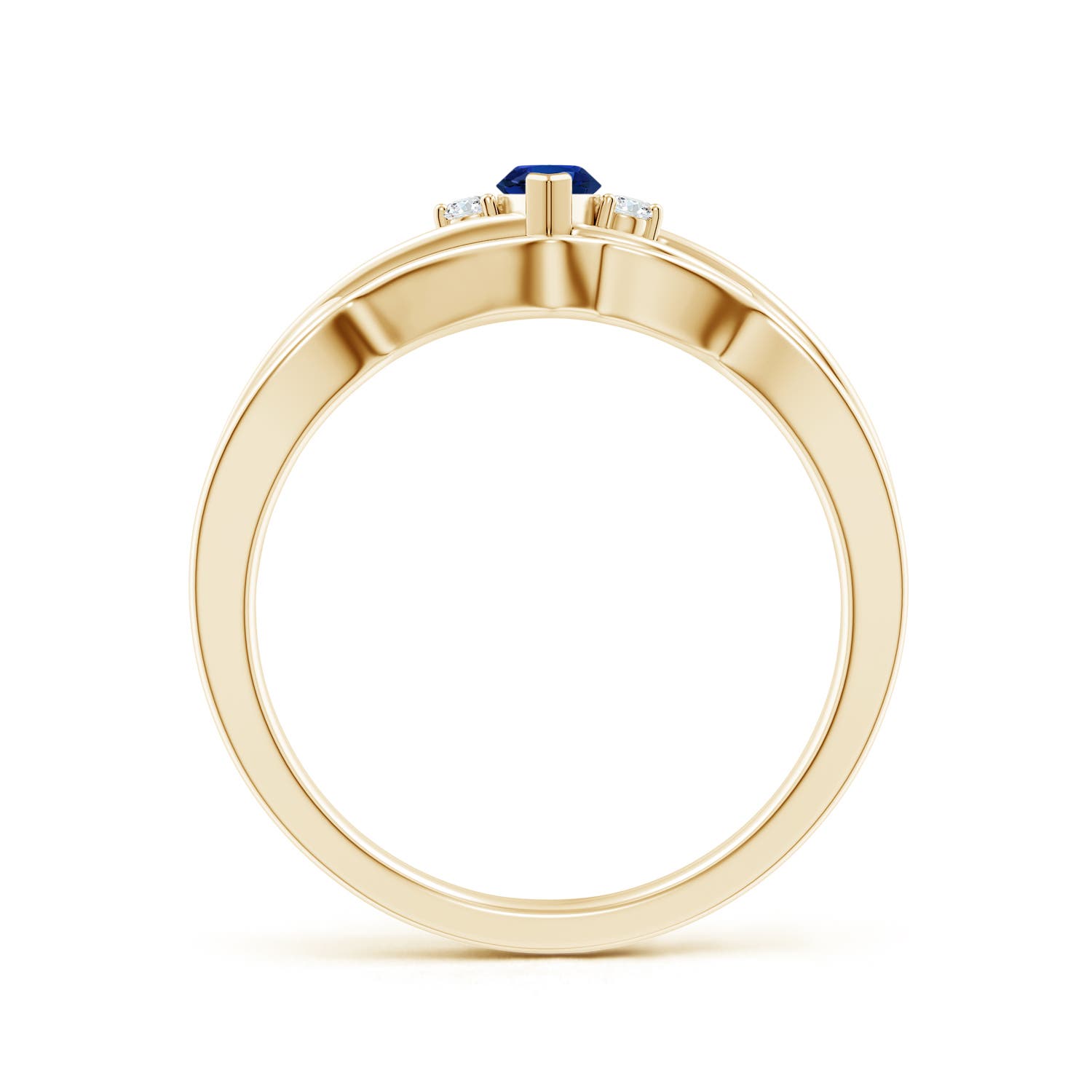 AA - Blue Sapphire / 0.33 CT / 14 KT Yellow Gold