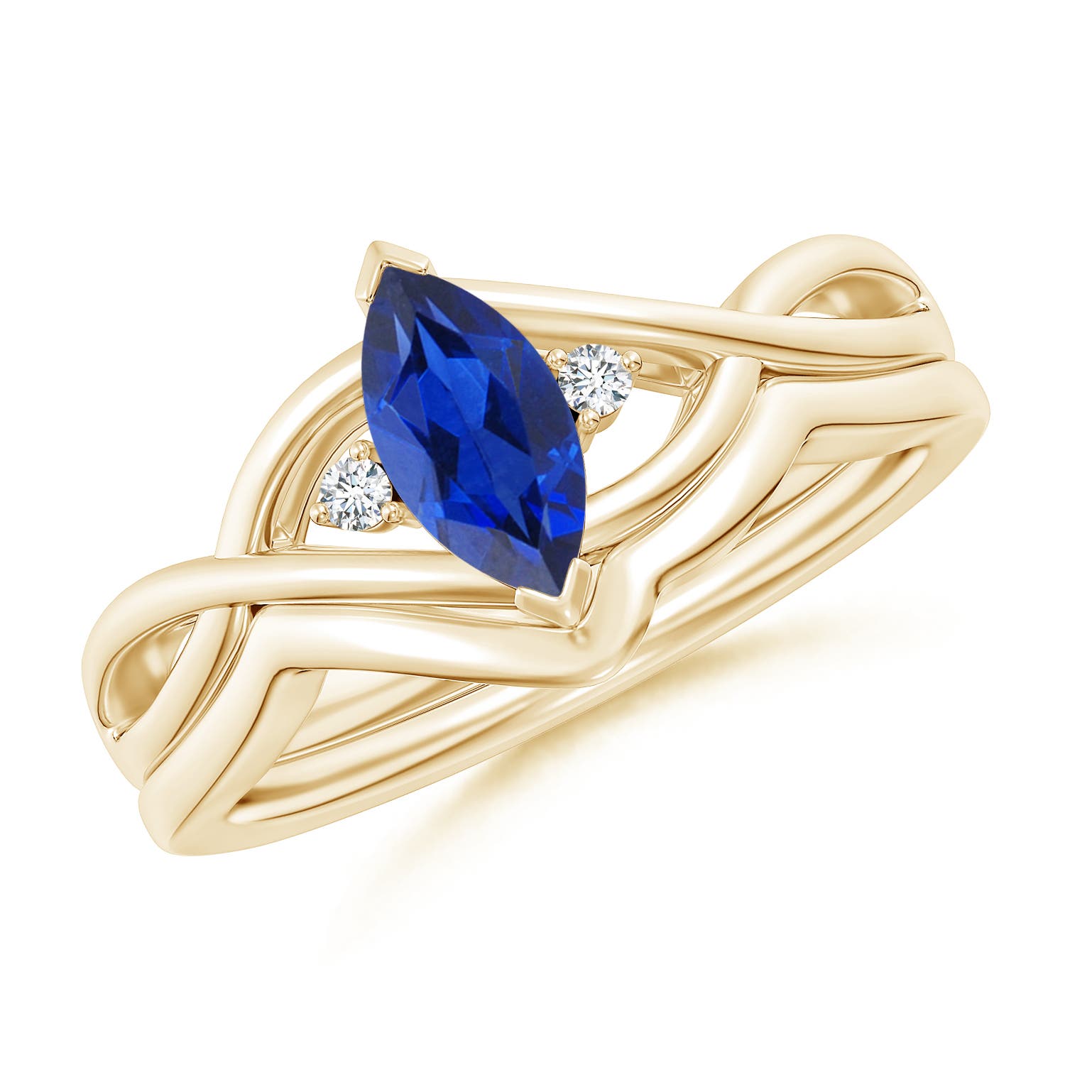 AAA - Blue Sapphire / 0.63 CT / 14 KT Yellow Gold