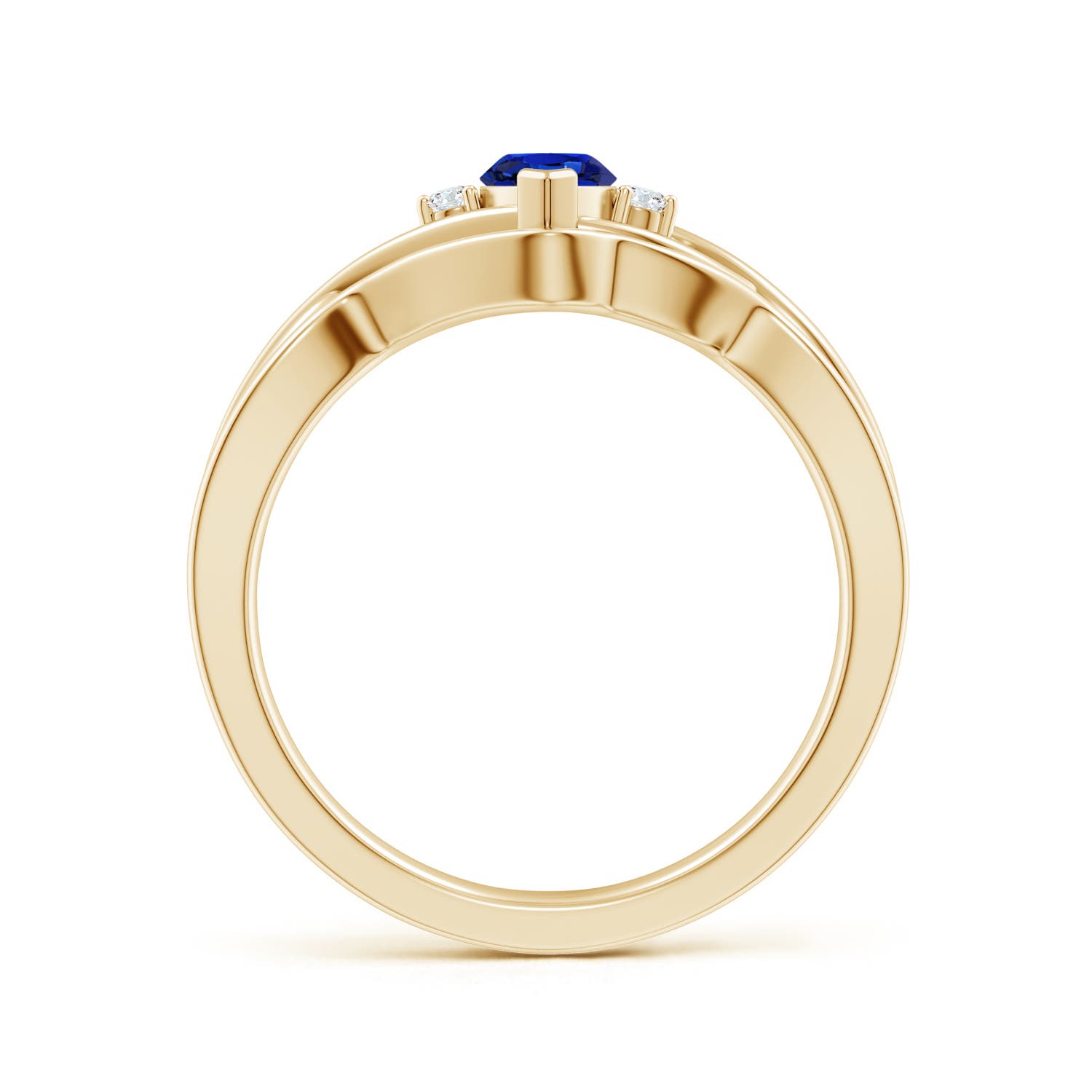 AAA - Blue Sapphire / 0.63 CT / 14 KT Yellow Gold