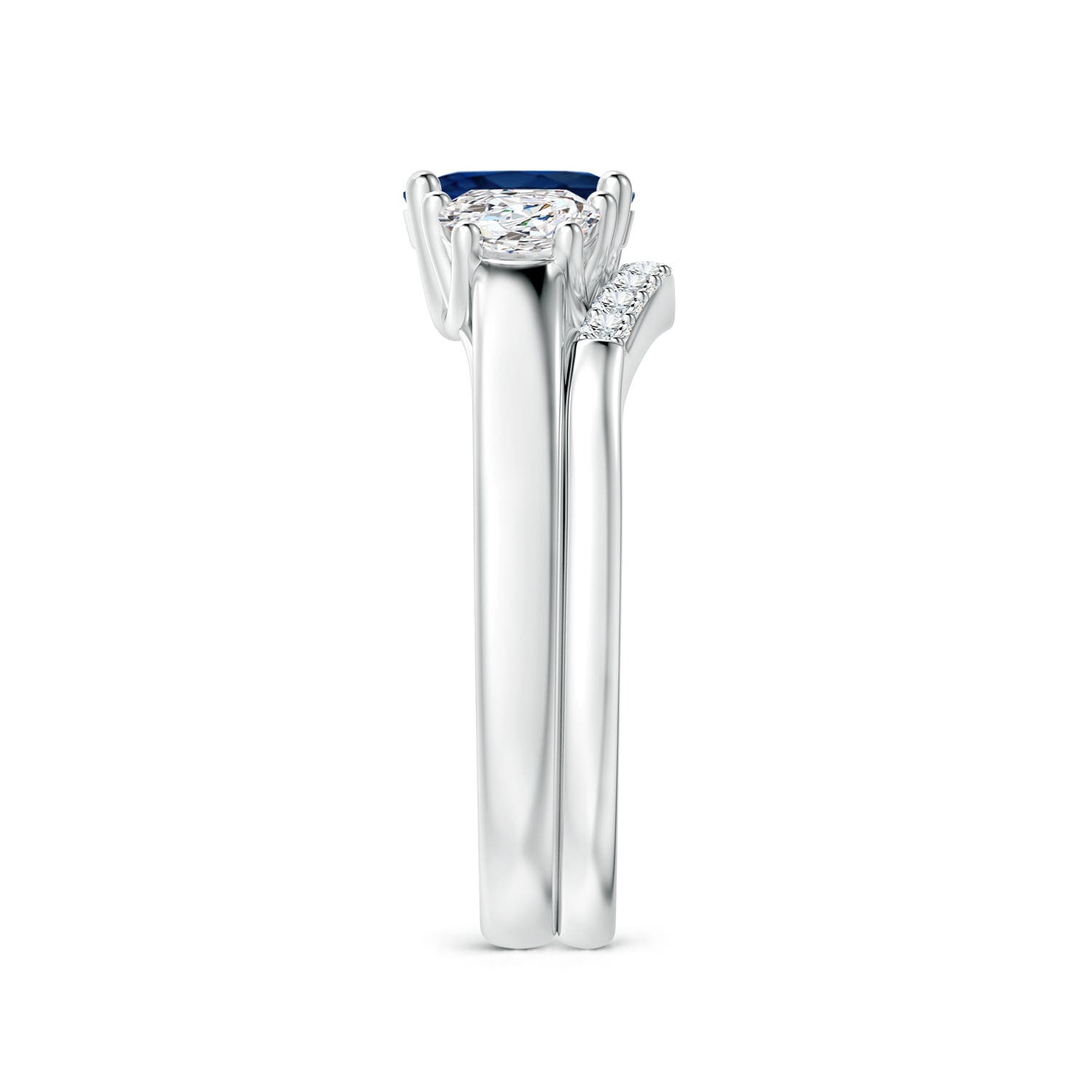 AA - Blue Sapphire / 1.42 CT / 14 KT White Gold