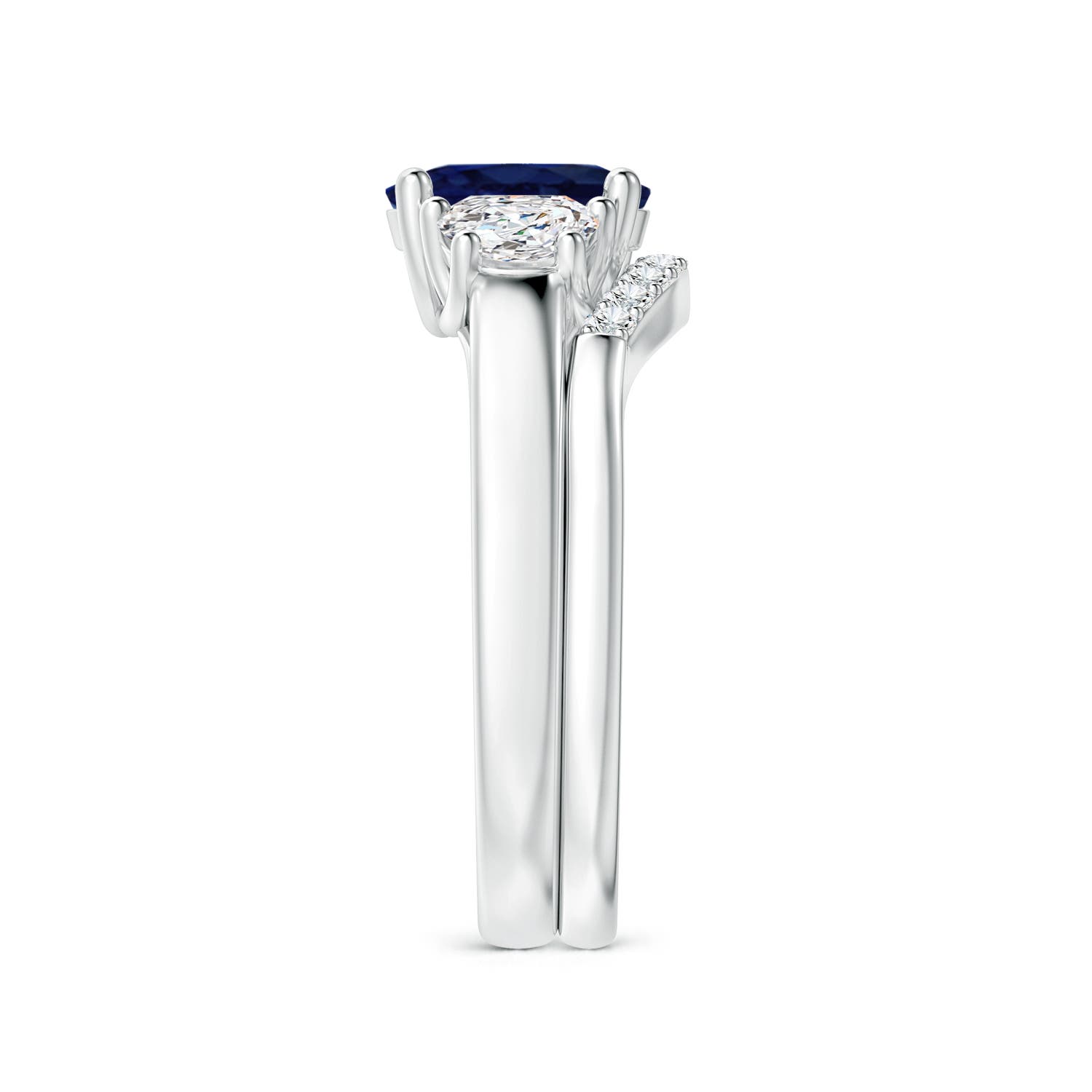 A - Blue Sapphire / 2.14 CT / 14 KT White Gold