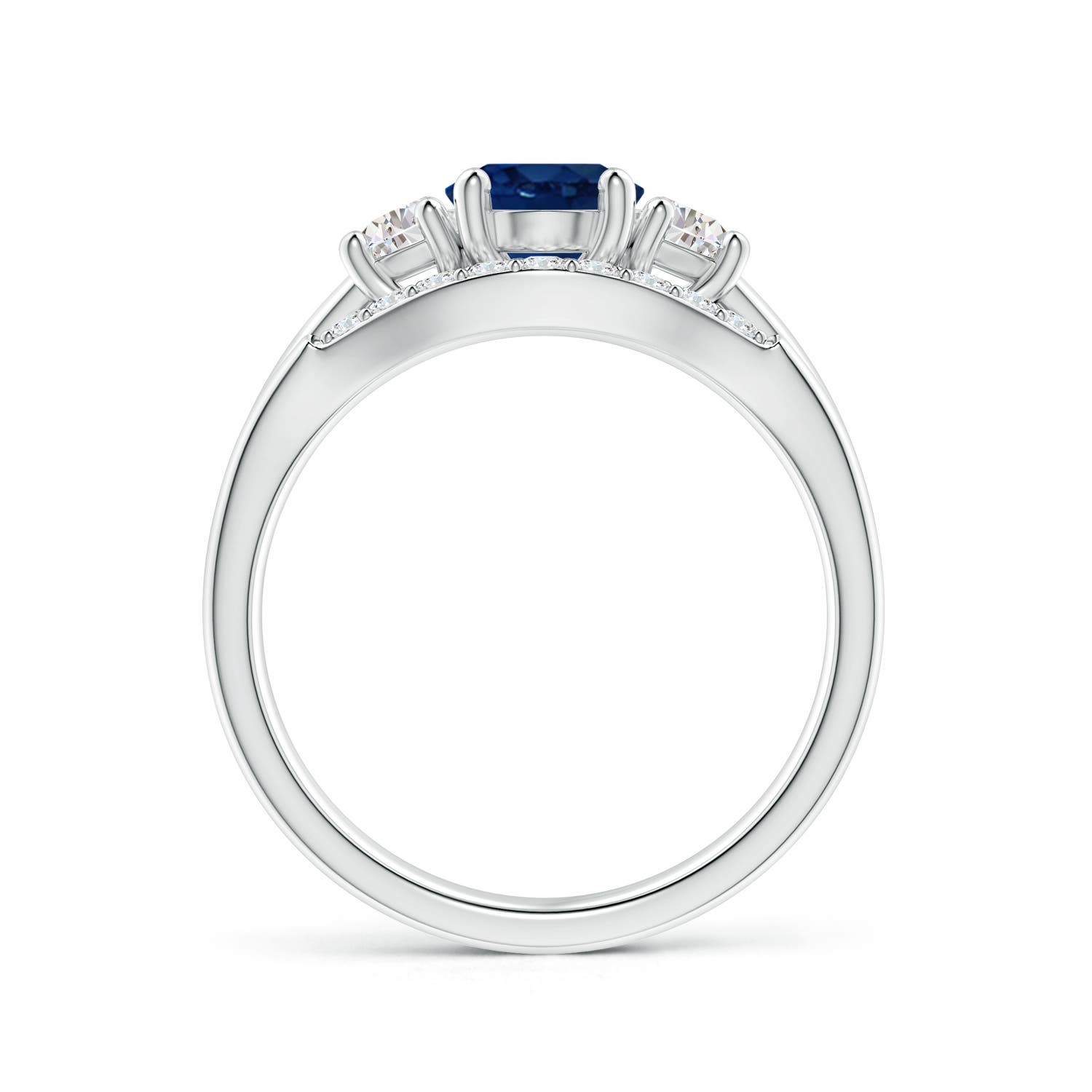 AA - Blue Sapphire / 2.14 CT / 14 KT White Gold