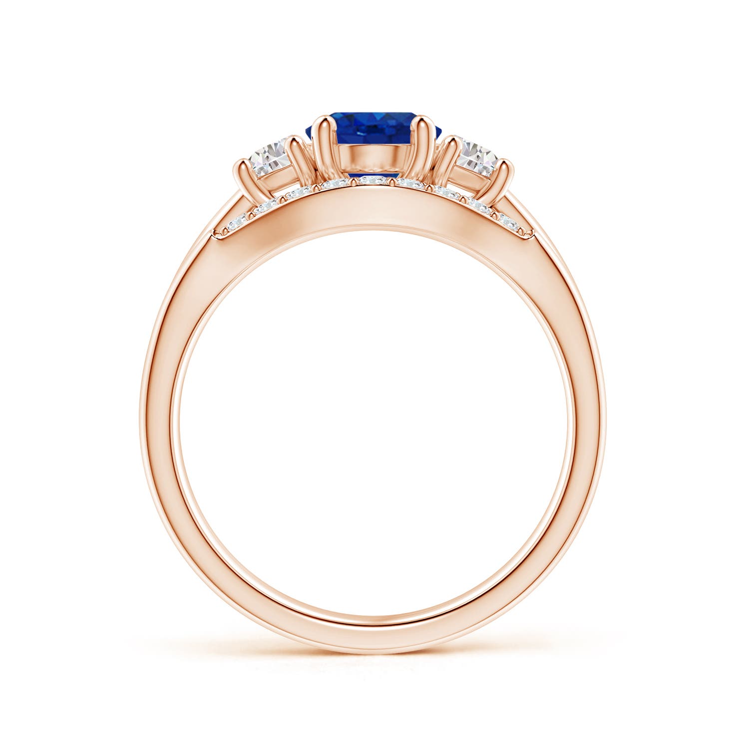 AAA - Blue Sapphire / 2.14 CT / 14 KT Rose Gold