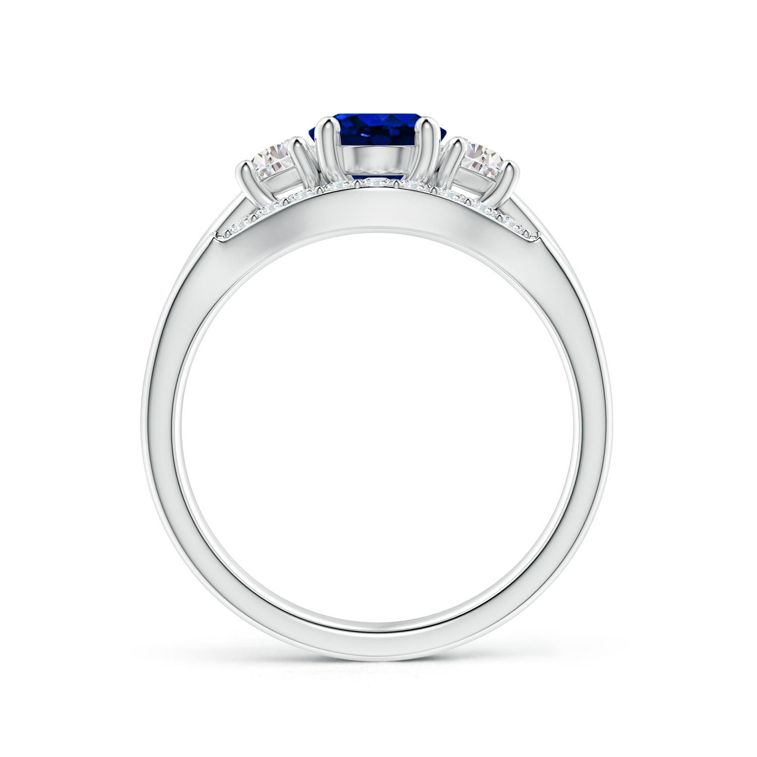 AAAA - Blue Sapphire / 2.14 CT / 14 KT White Gold