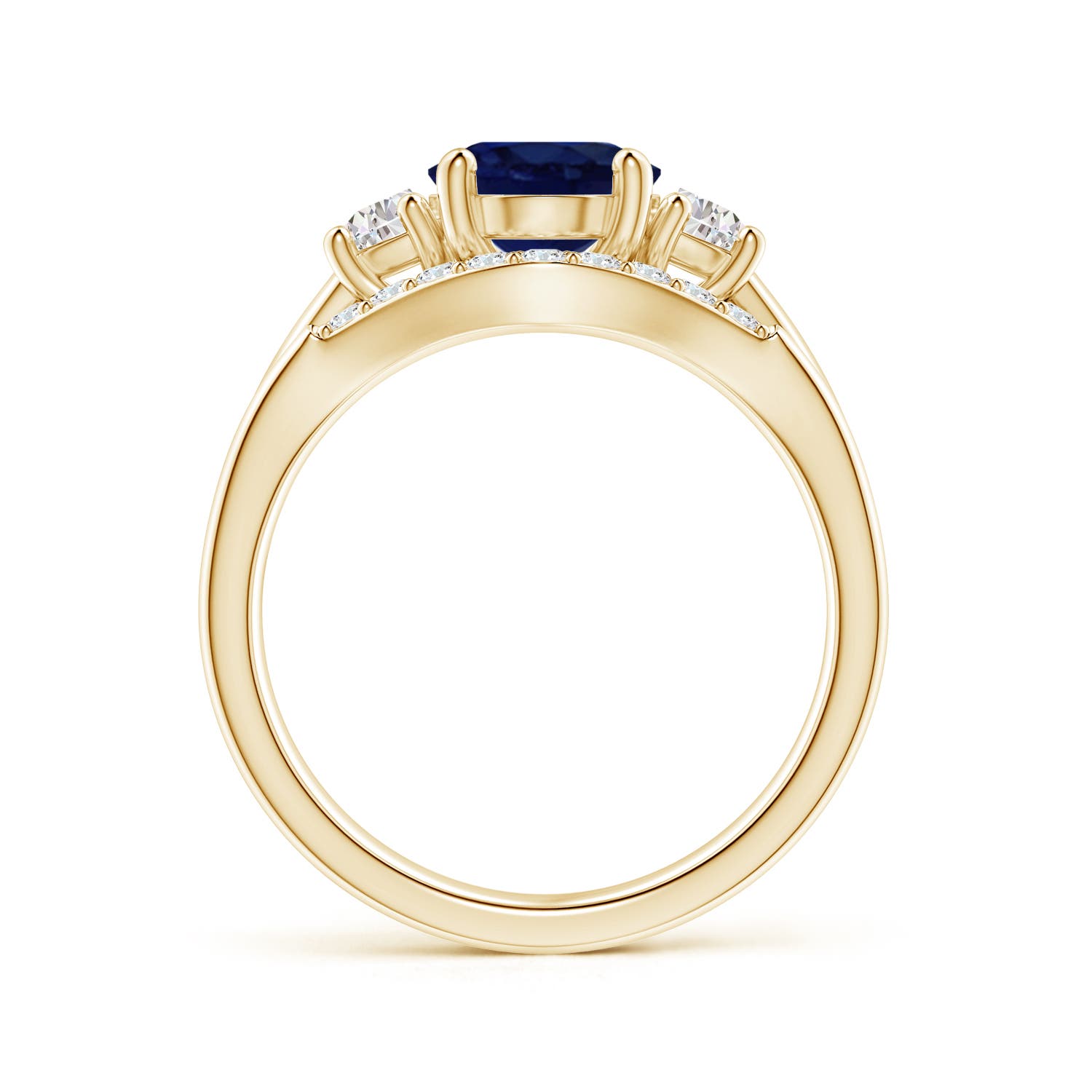 A - Blue Sapphire / 2.59 CT / 14 KT Yellow Gold