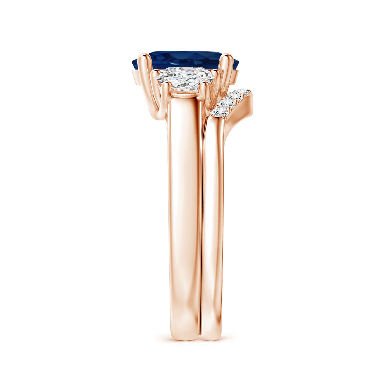 AA - Blue Sapphire / 2.59 CT / 14 KT Rose Gold