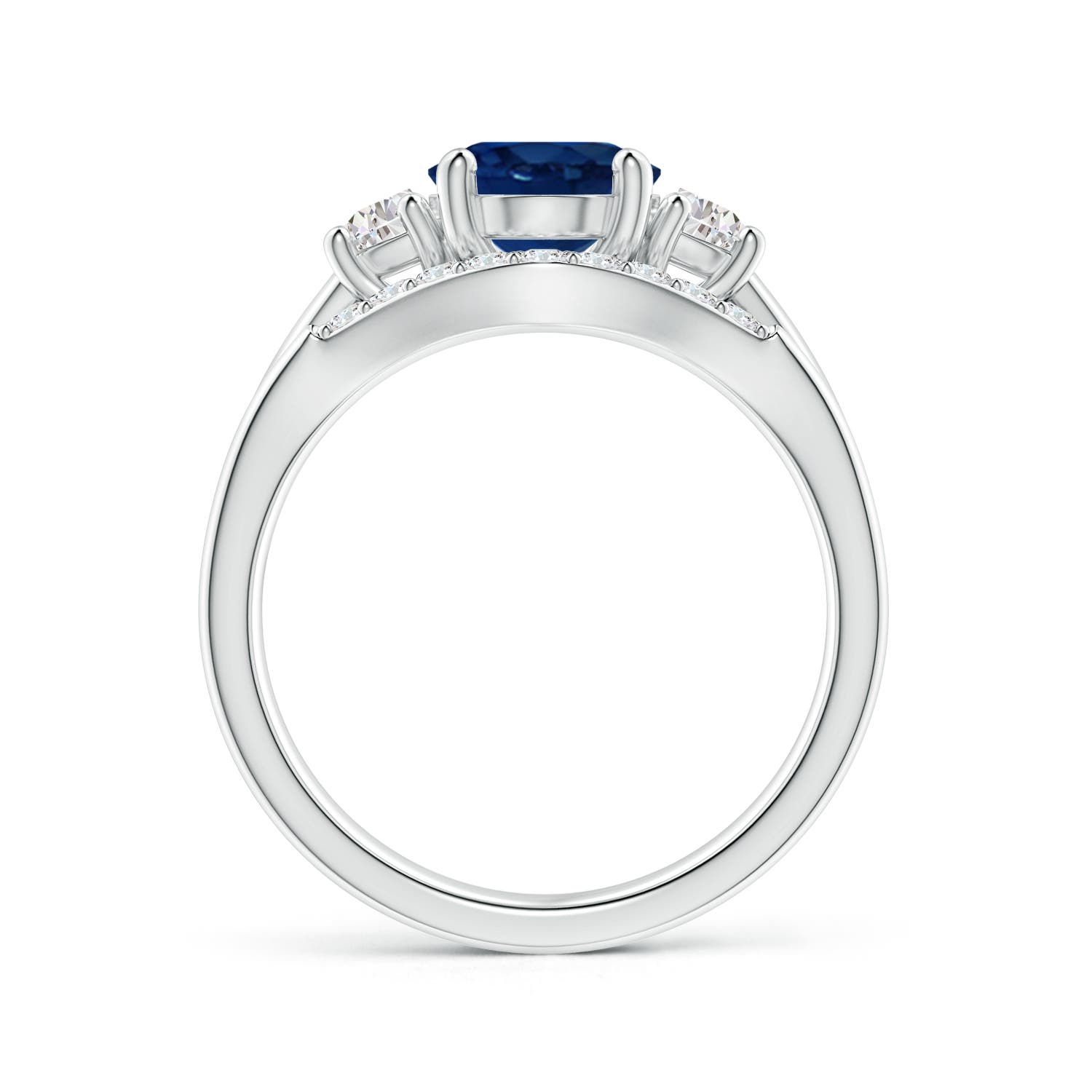 AA - Blue Sapphire / 2.59 CT / 14 KT White Gold