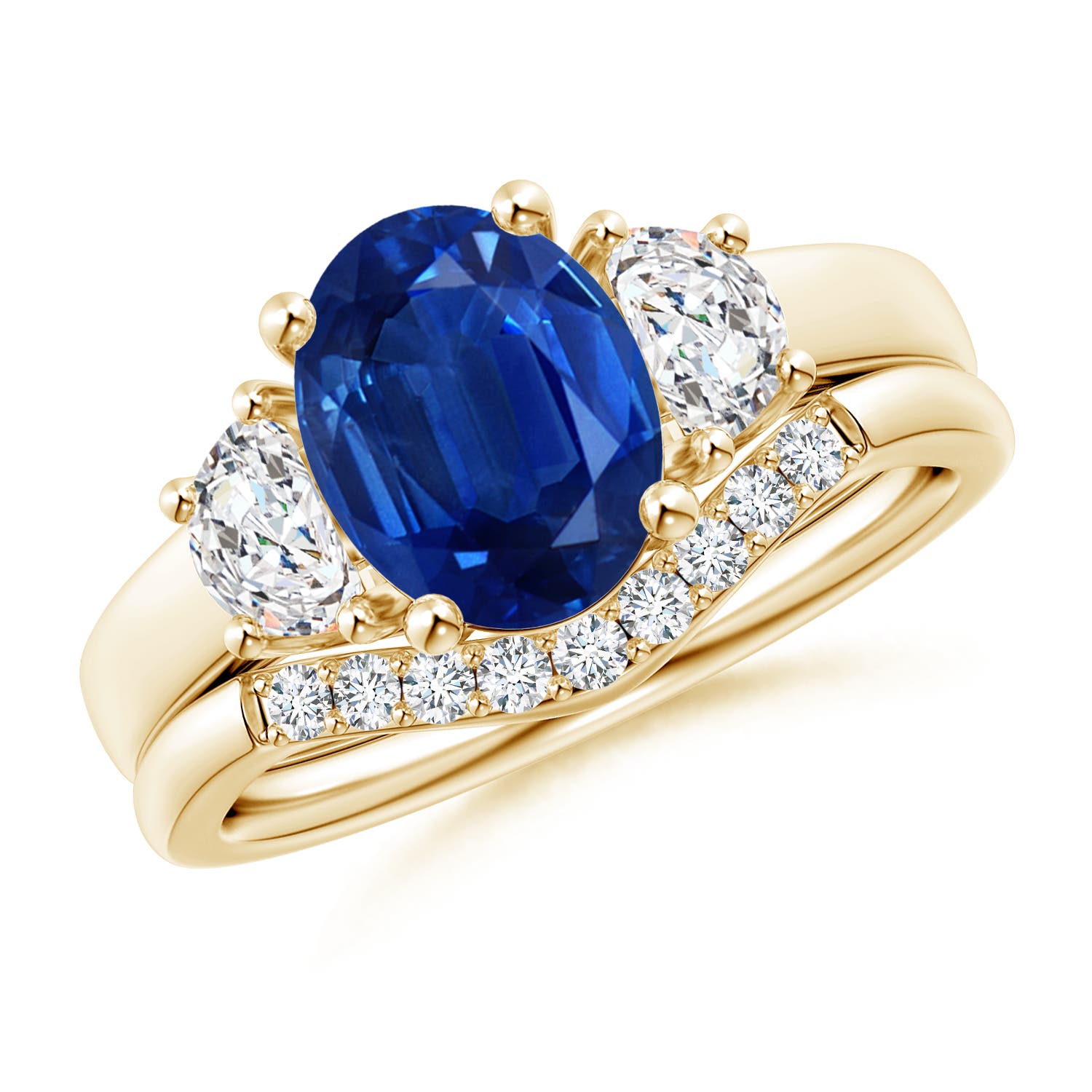 AAA - Blue Sapphire / 2.59 CT / 14 KT Yellow Gold